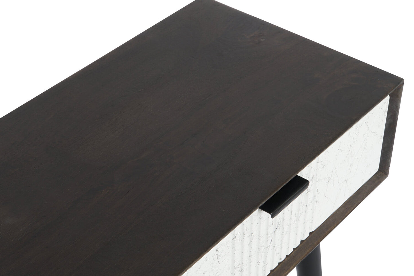CONSOLA MANGO METAL 105X35X77 BLANCO