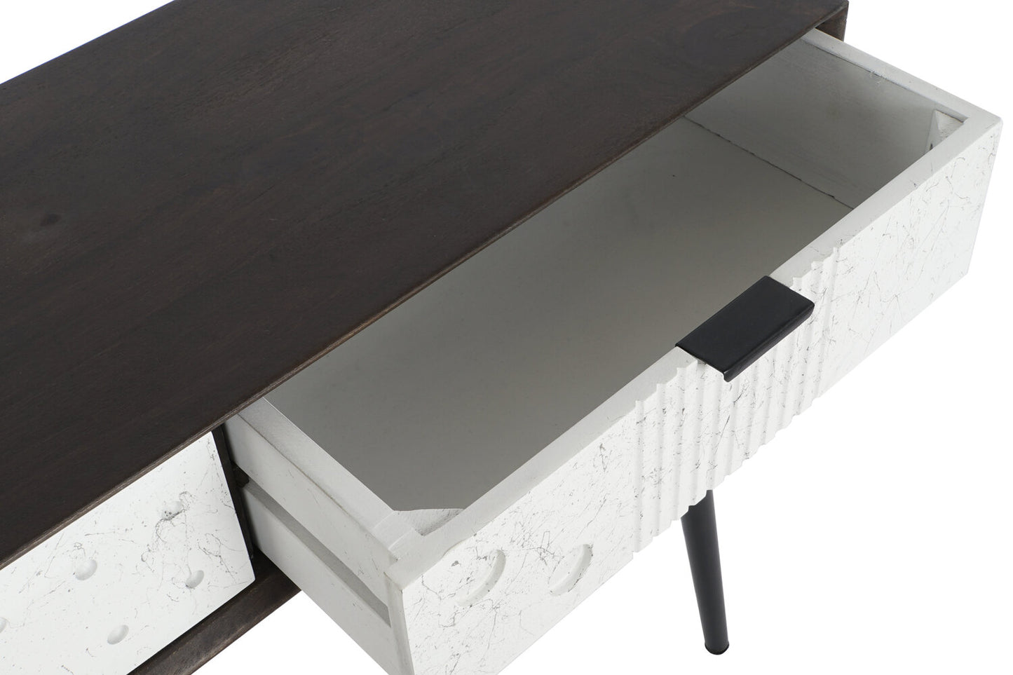 CONSOLA MANGO METAL 105X35X77 BLANCO