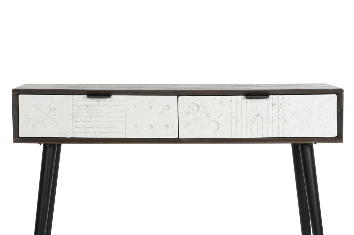 CONSOLA MANGO METAL 105X35X77 BLANCO
