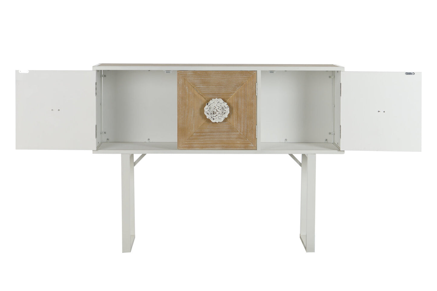 CONSOLA ABETO METAL 120X35X90 BLANCO