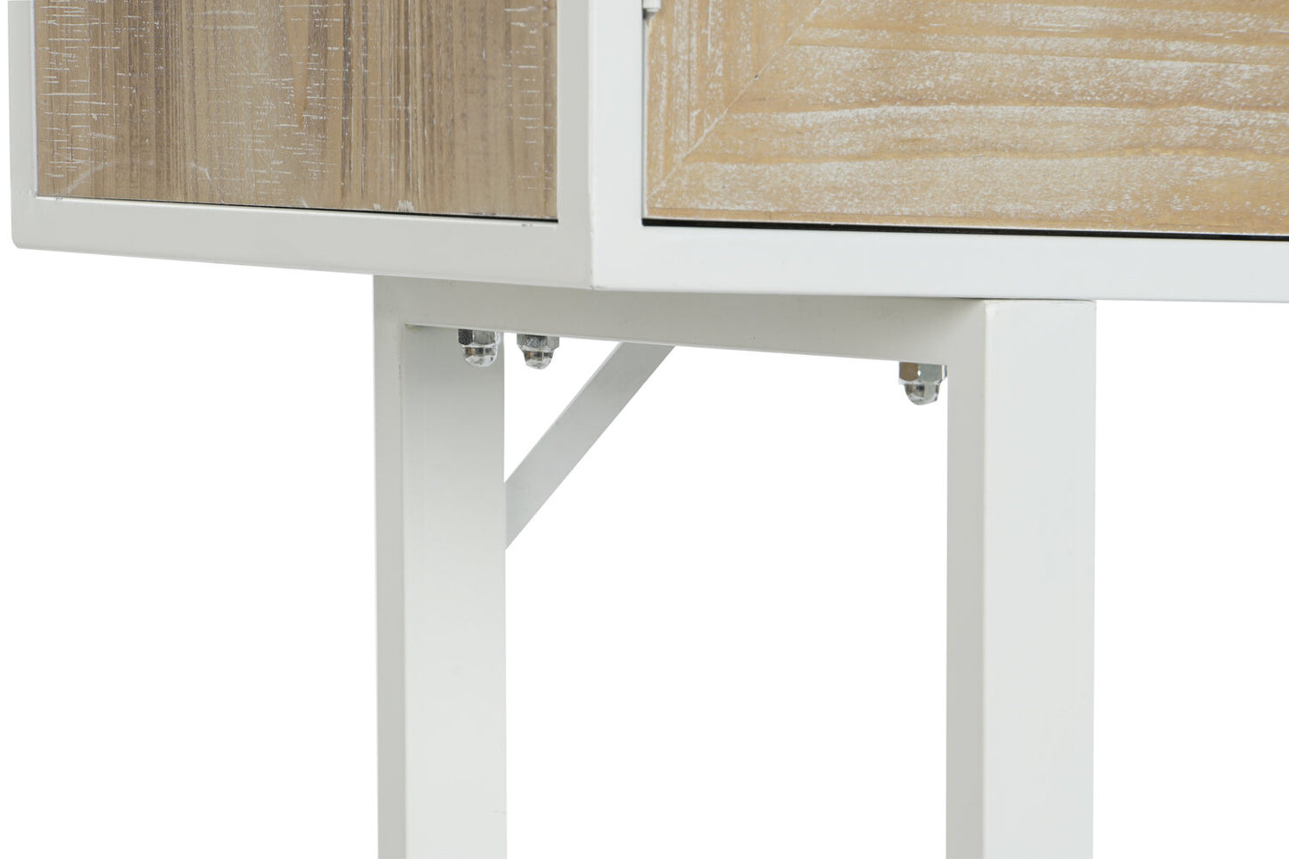 CONSOLA ABETO METAL 120X35X90 BLANCO