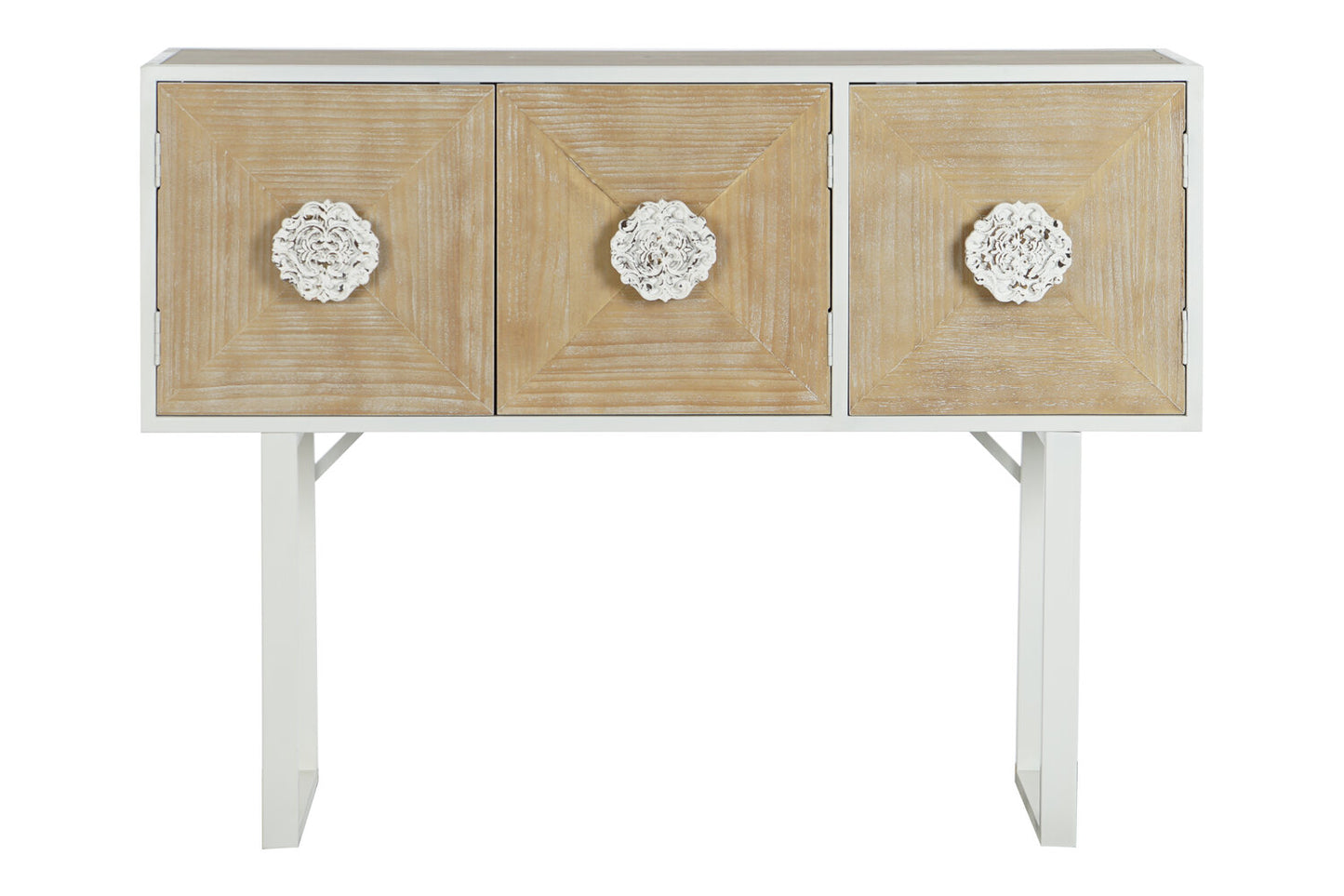 CONSOLA ABETO METAL 120X35X90 BLANCO