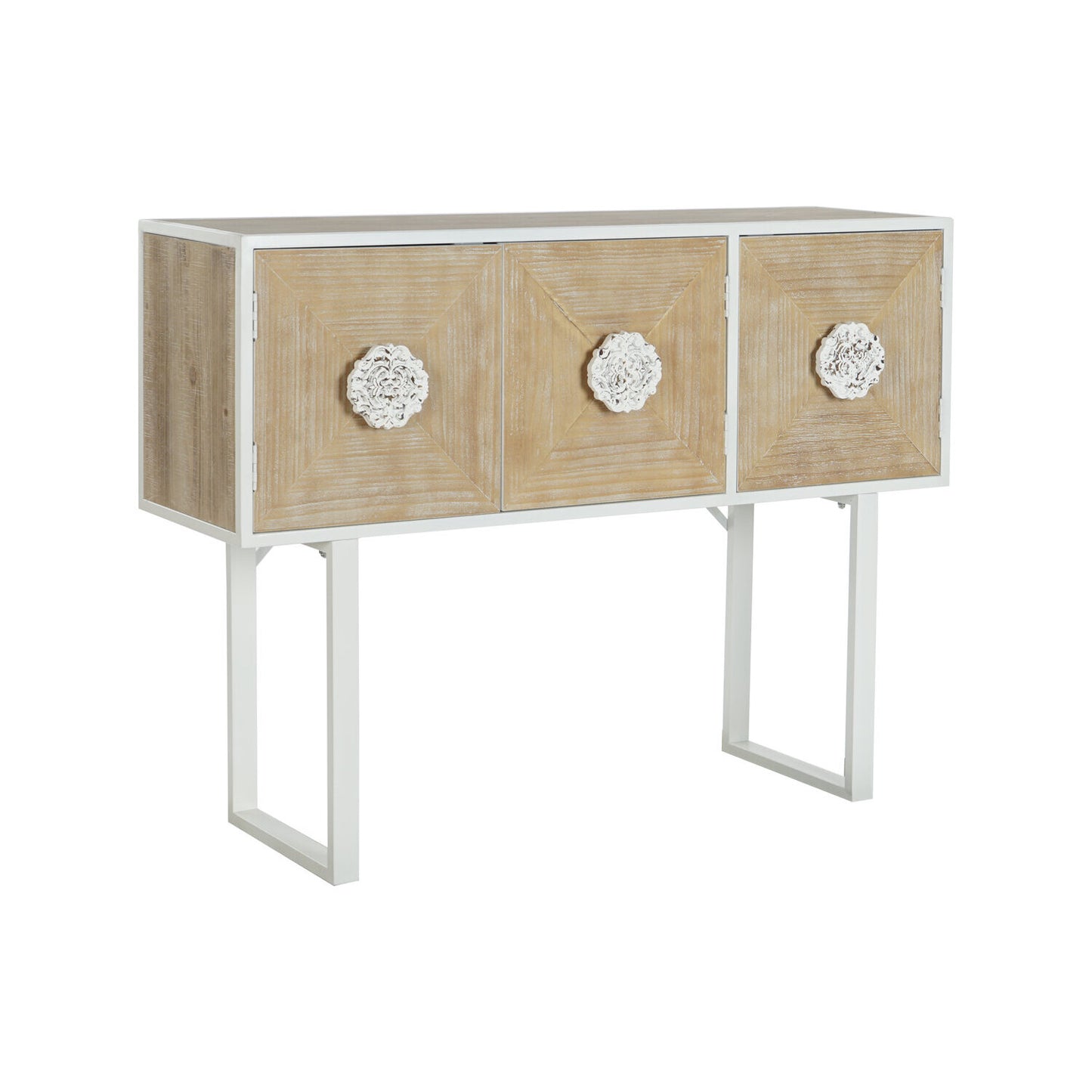 CONSOLA ABETO METAL 120X35X90 BLANCO