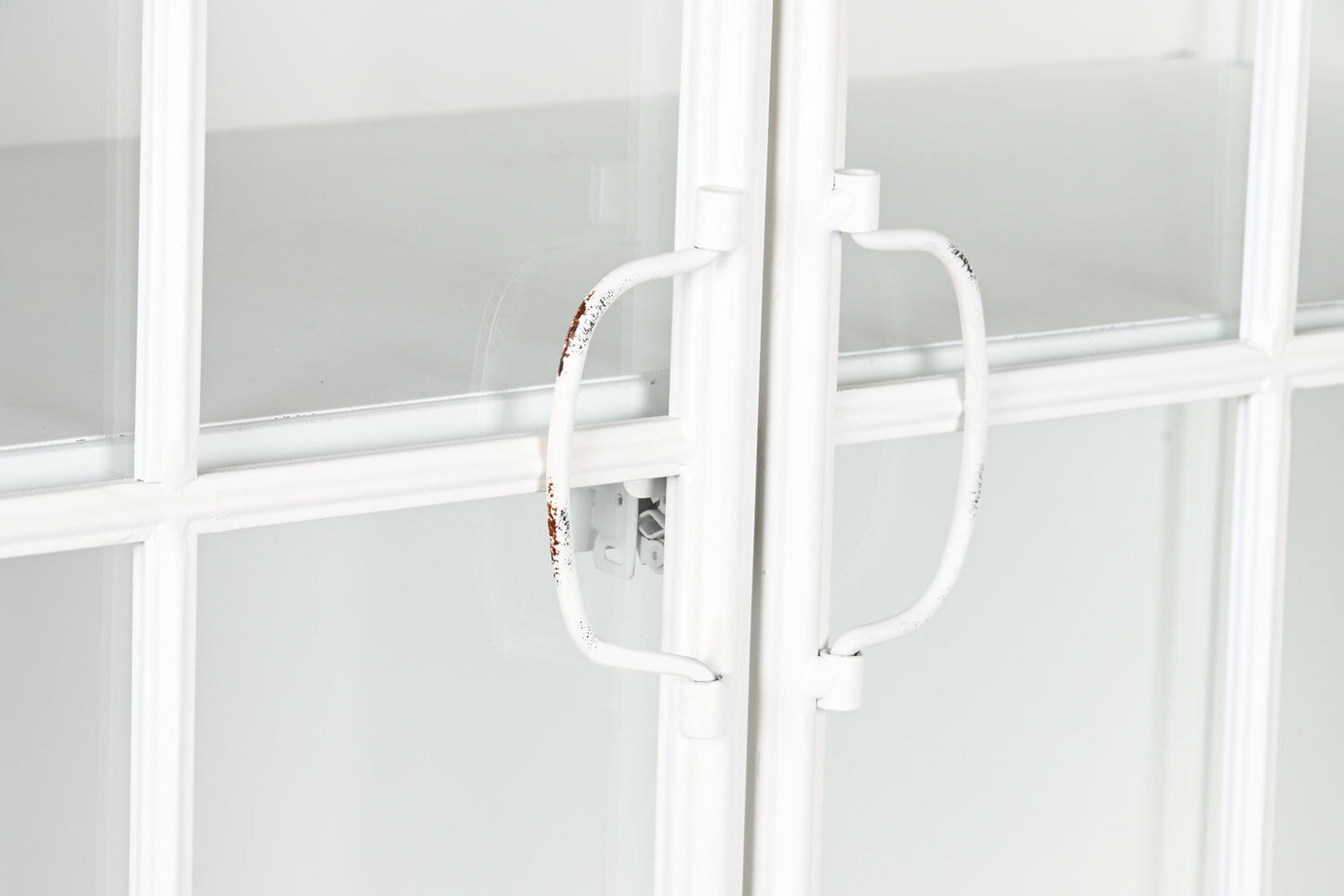 VITRINA METAL CRISTAL 91X36:5X172 44:50 BLANCO