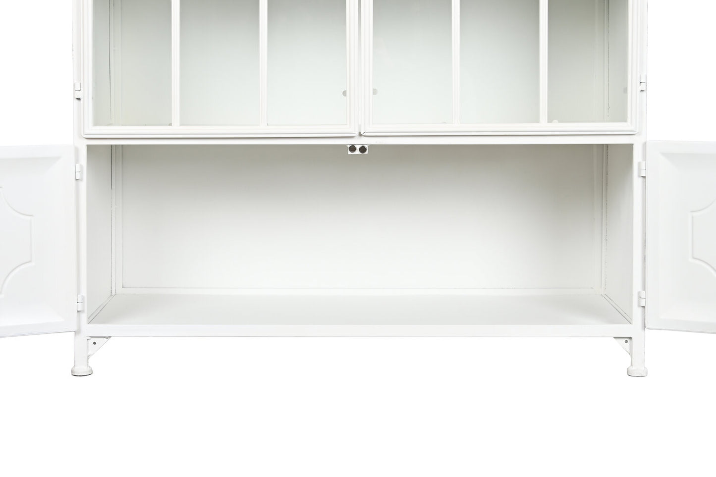 VITRINA METAL CRISTAL 91X36:5X172 44:50 BLANCO