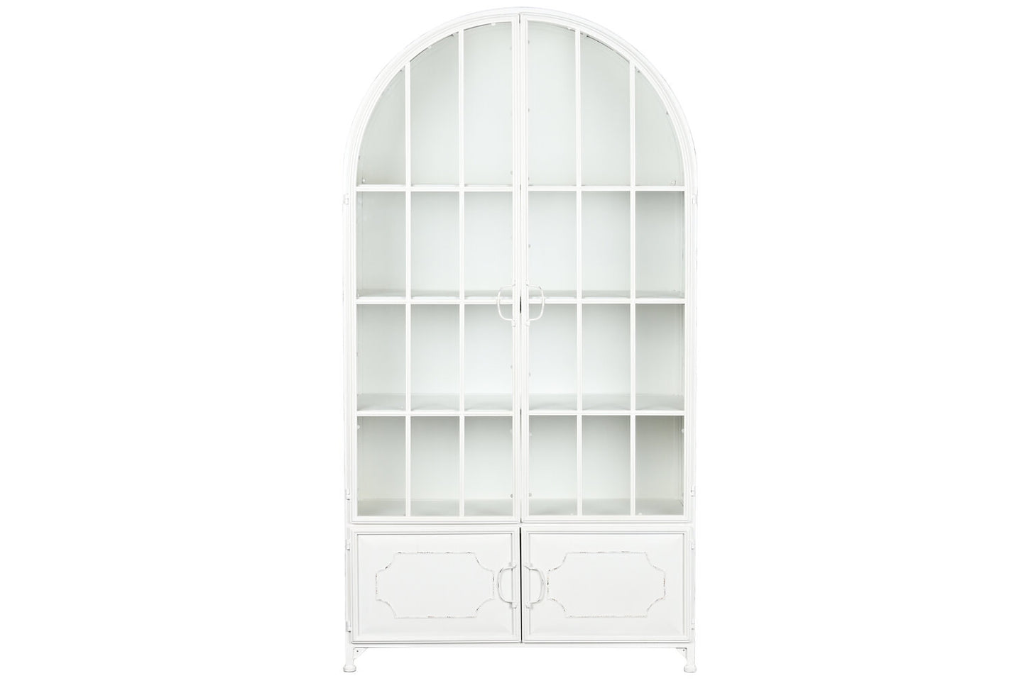 VITRINA METAL CRISTAL 91X36:5X172 44:50 BLANCO