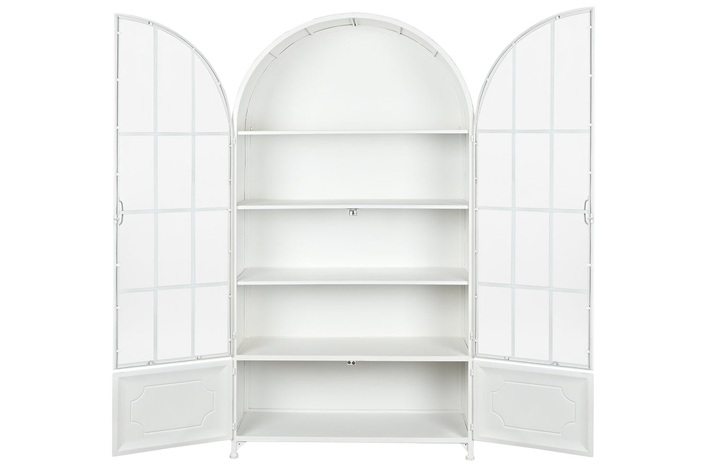 VITRINA METAL CRISTAL 91X36:5X172 44:50 BLANCO