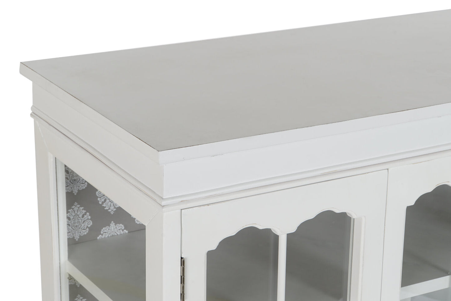 BUFFET ABETO CRISTAL 142:5X40:5X101:5 BLANCO