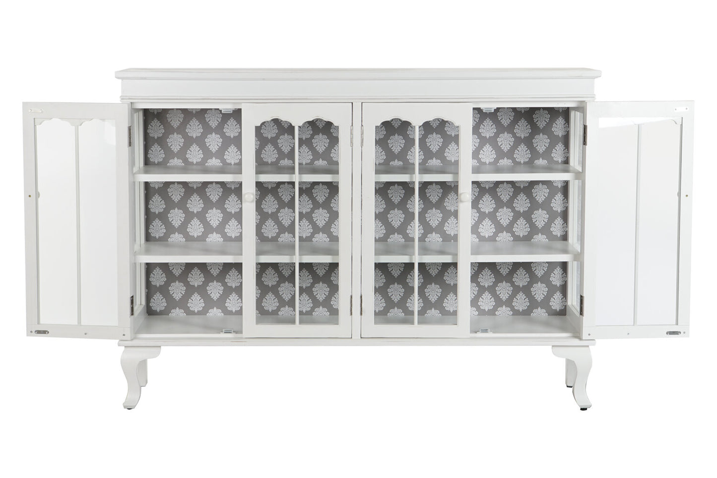 BUFFET ABETO CRISTAL 142:5X40:5X101:5 BLANCO