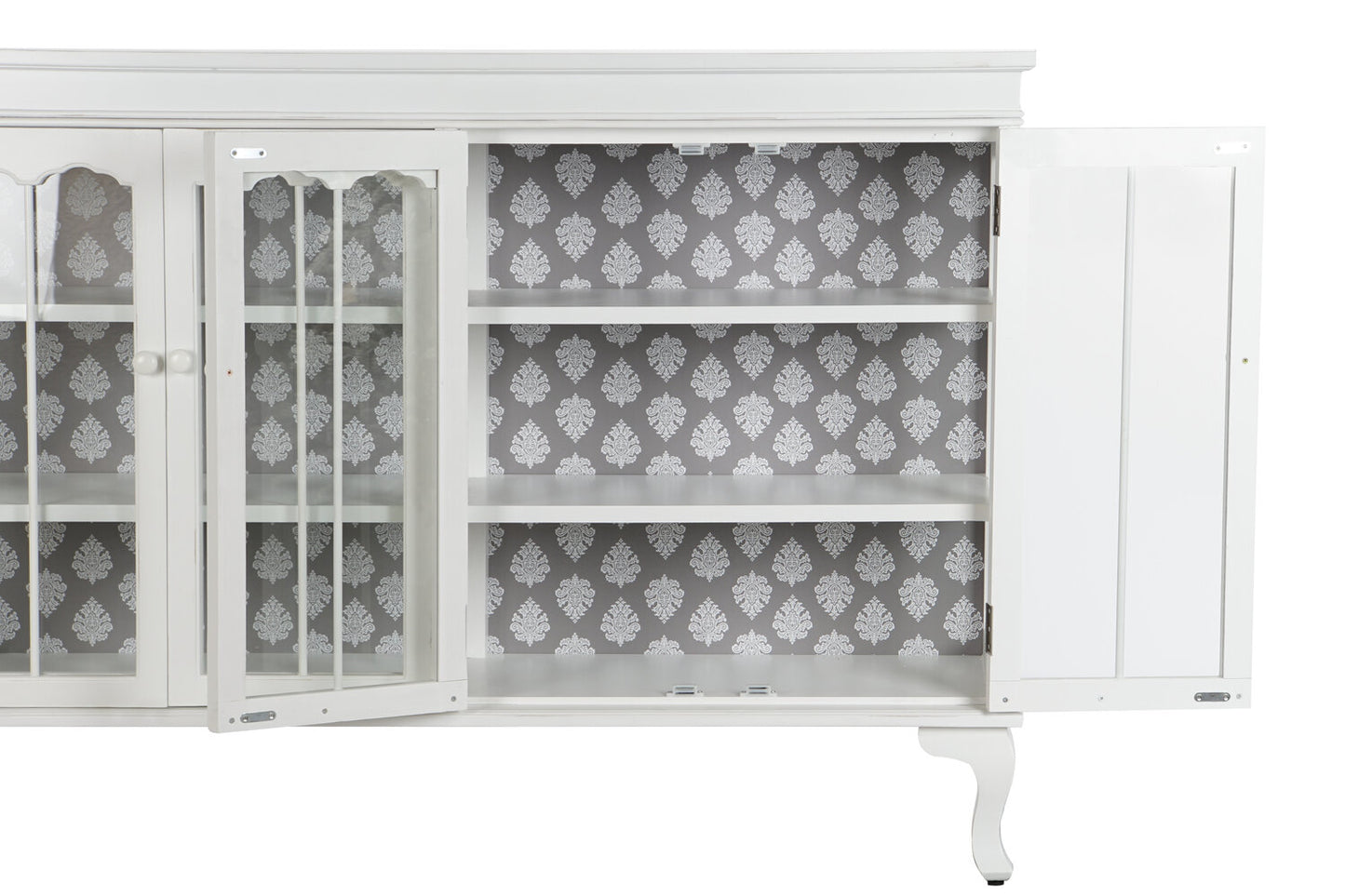 BUFFET ABETO CRISTAL 142:5X40:5X101:5 BLANCO