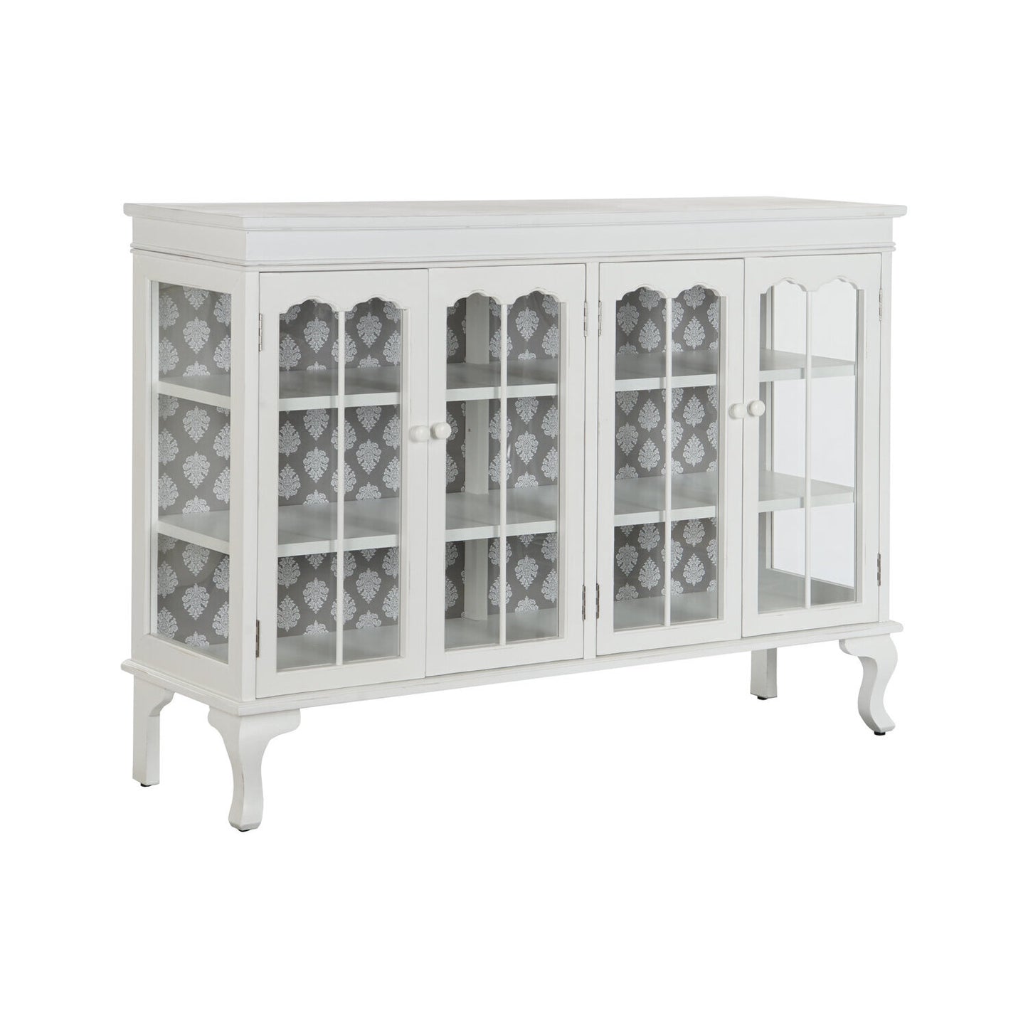 BUFFET ABETO CRISTAL 142:5X40:5X101:5 BLANCO