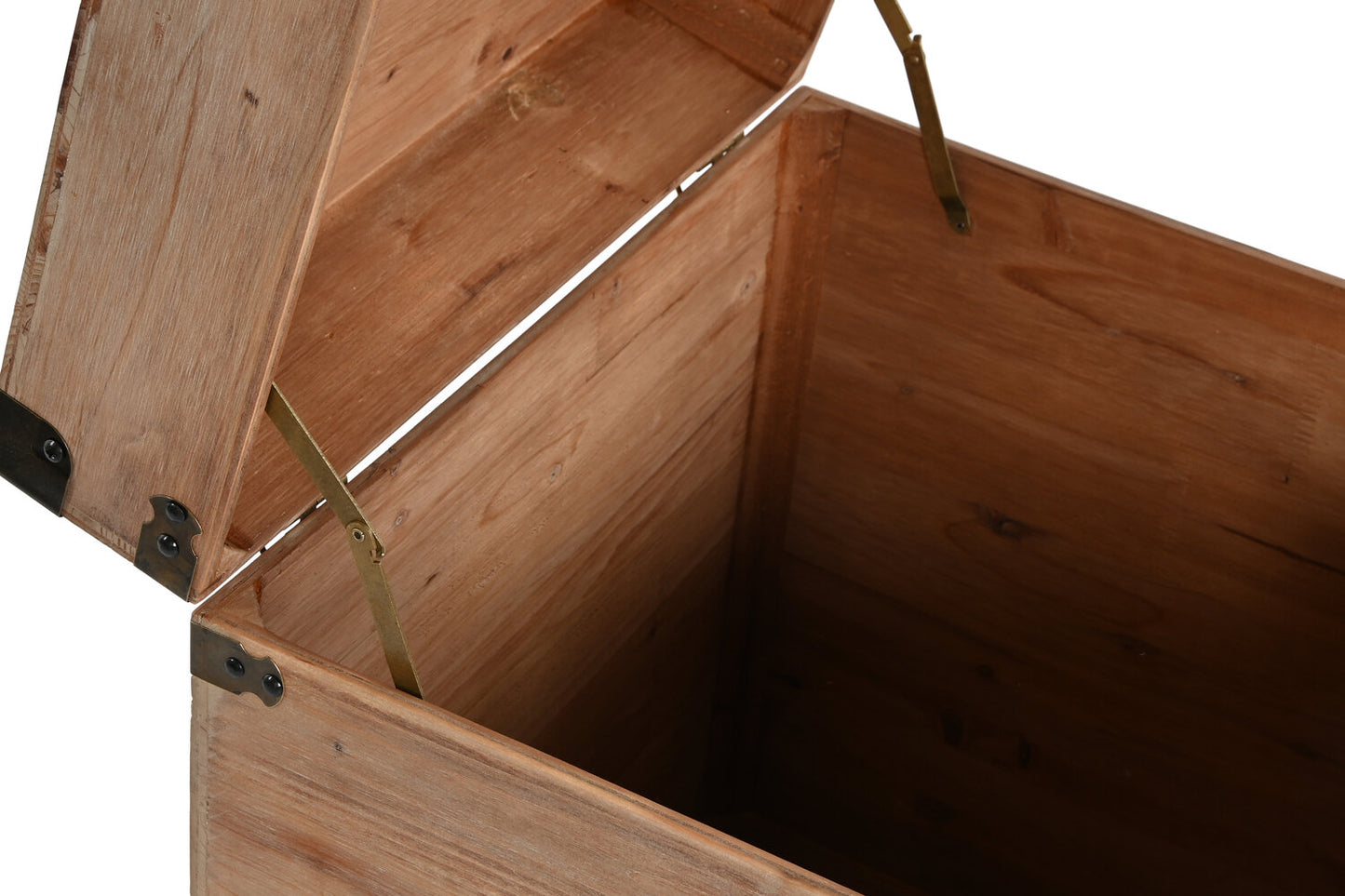 BAUL SET 2 ABETO METAL 48X48X61 RUSTICO NATURAL