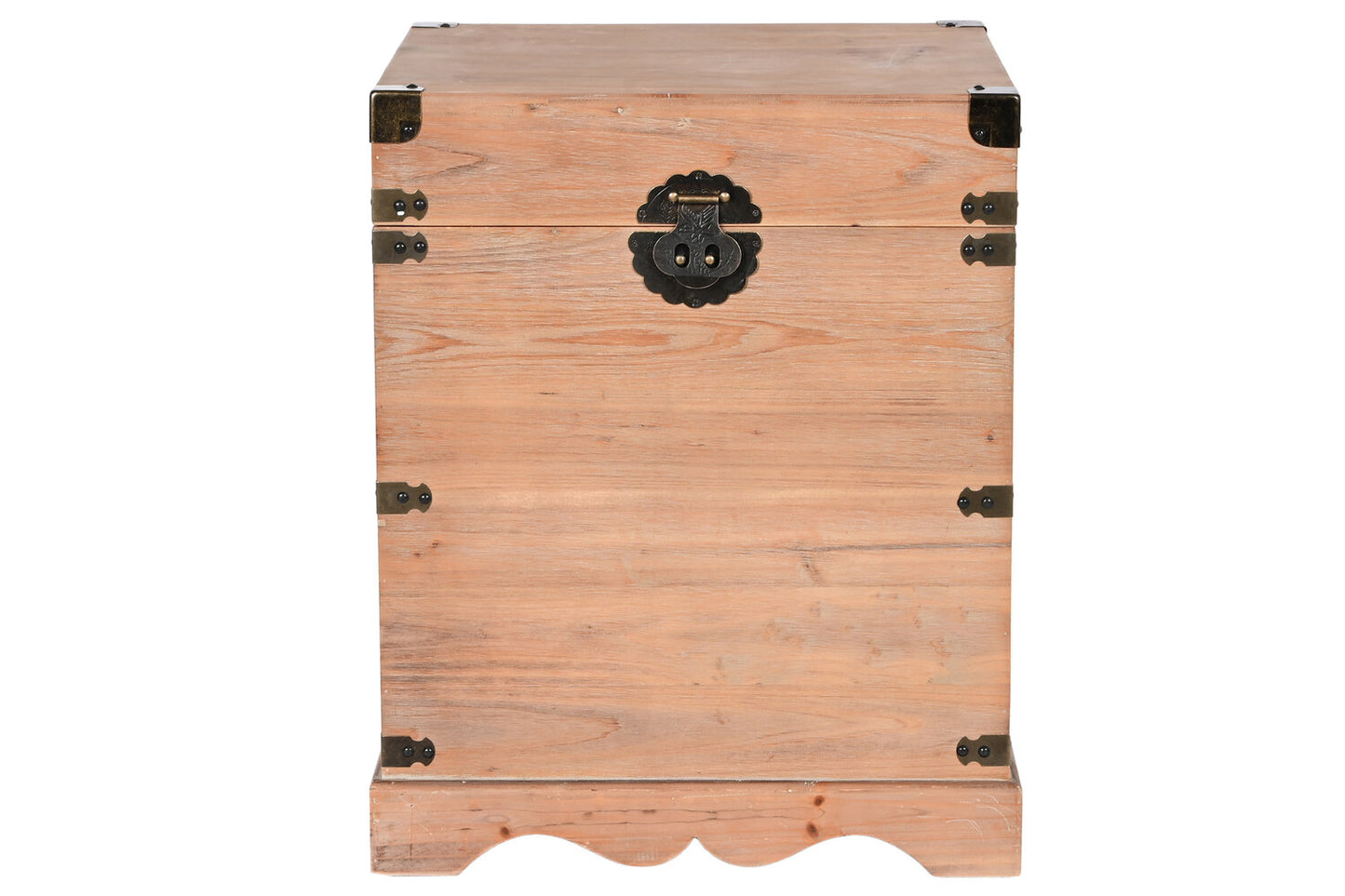 BAUL SET 2 ABETO METAL 48X48X61 RUSTICO NATURAL