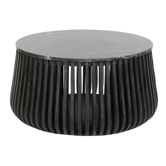 MESITA AUXILIAR MANGO MARMOL 90X90X45 40:80 NEGRO