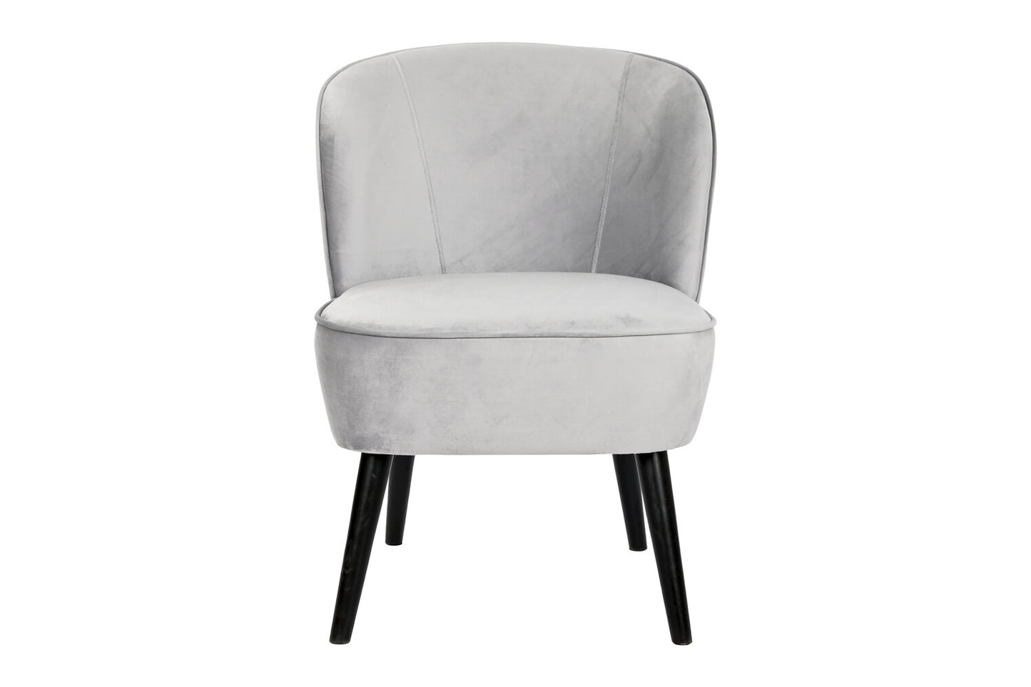BUTACA POLIESTER MADERA 59X66X76 TERCIOPELO GRIS
