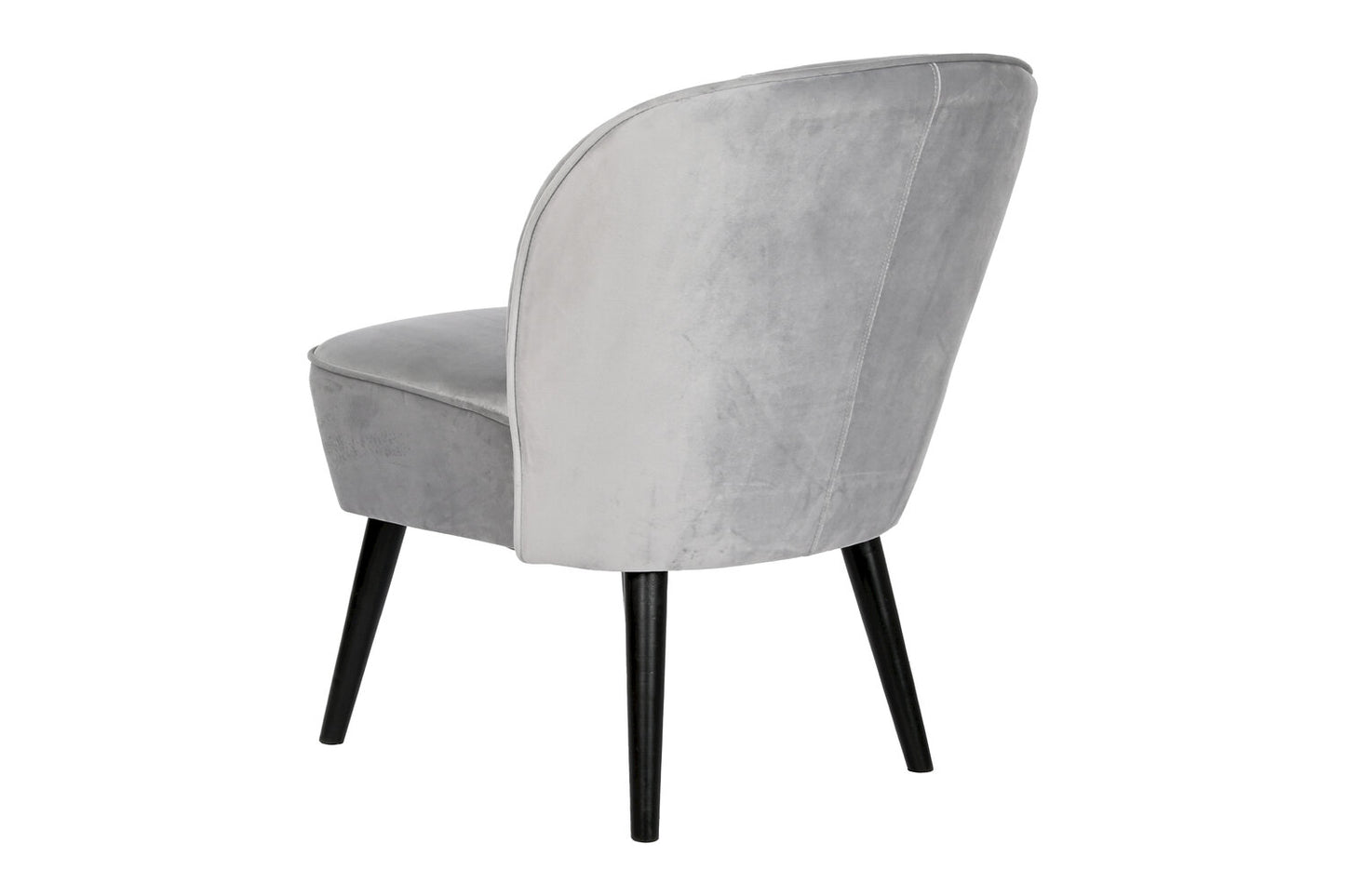 BUTACA POLIESTER MADERA 59X66X76 TERCIOPELO GRIS