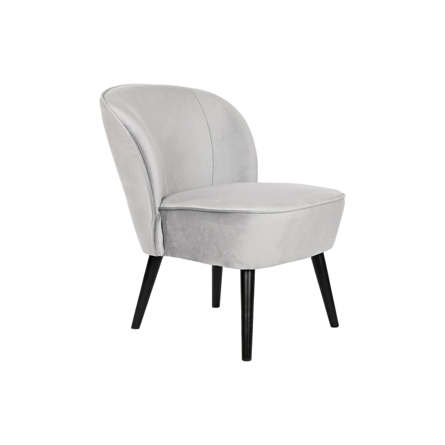 BUTACA POLIESTER MADERA 59X66X76 TERCIOPELO GRIS