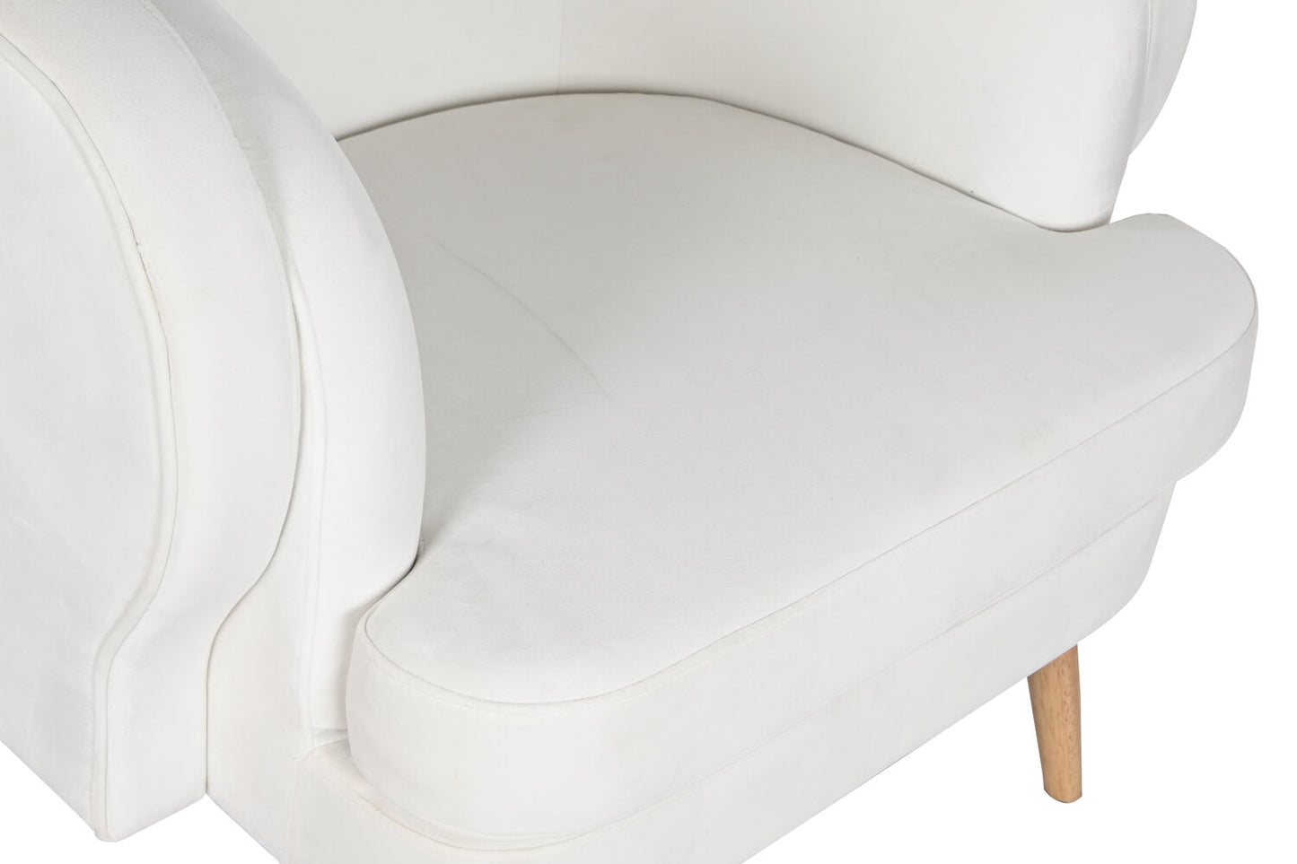 BUTACA POLIESTER MADERA 91X80X78 BLANCO