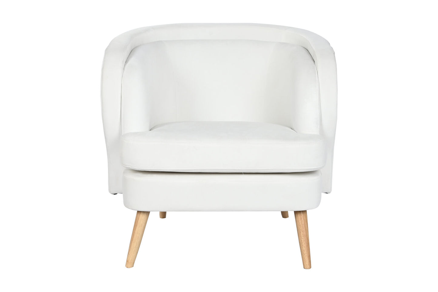 BUTACA POLIESTER MADERA 91X80X78 BLANCO