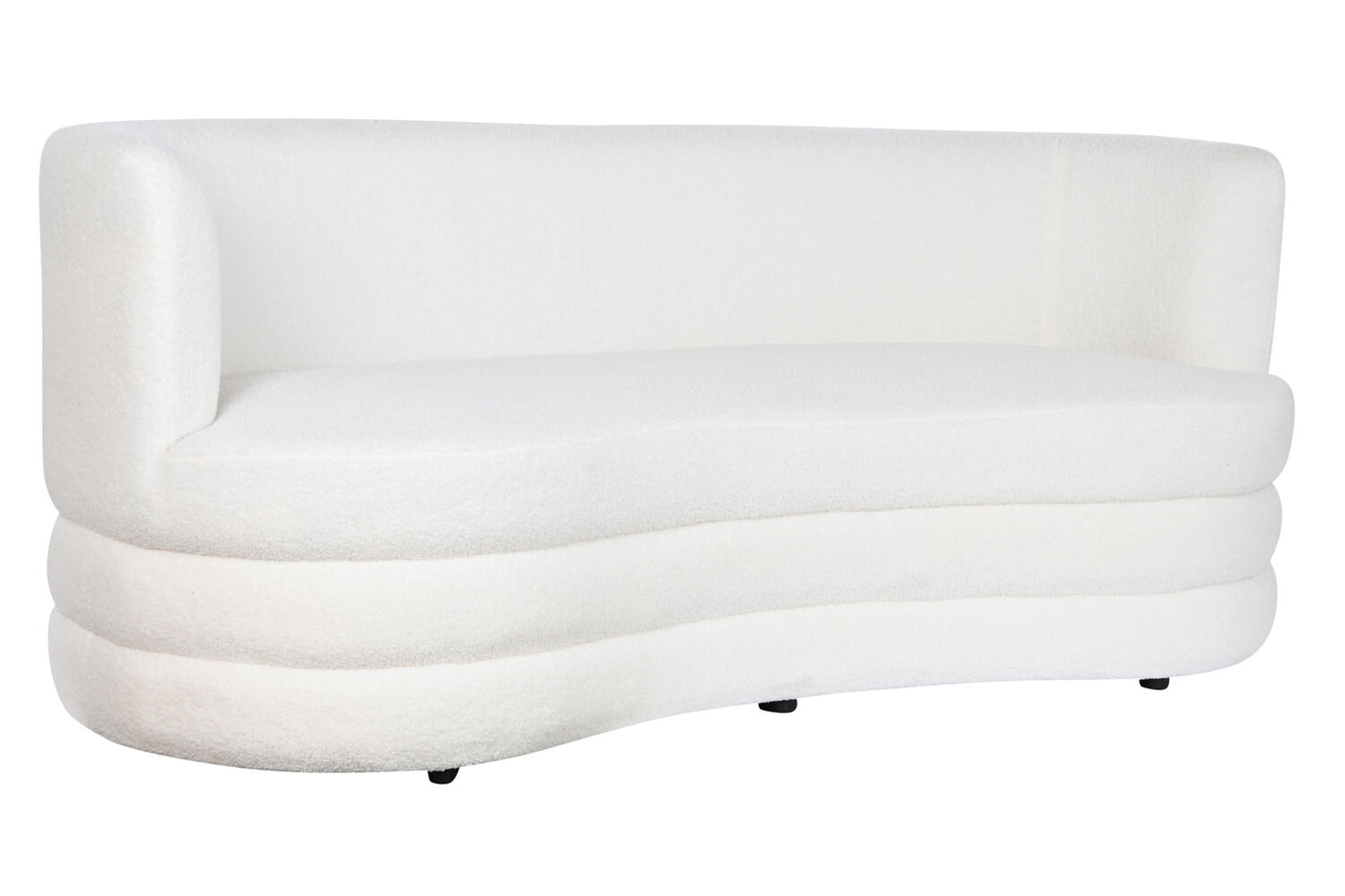 SOFA POLIESTER 193X92X79 BORREGUITO BLANCO