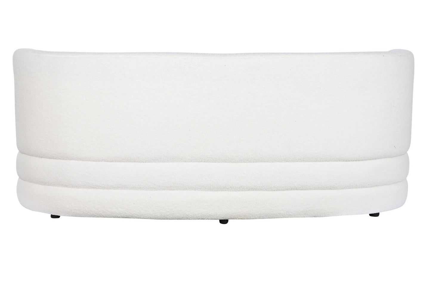 SOFA POLIESTER 193X92X79 BORREGUITO BLANCO