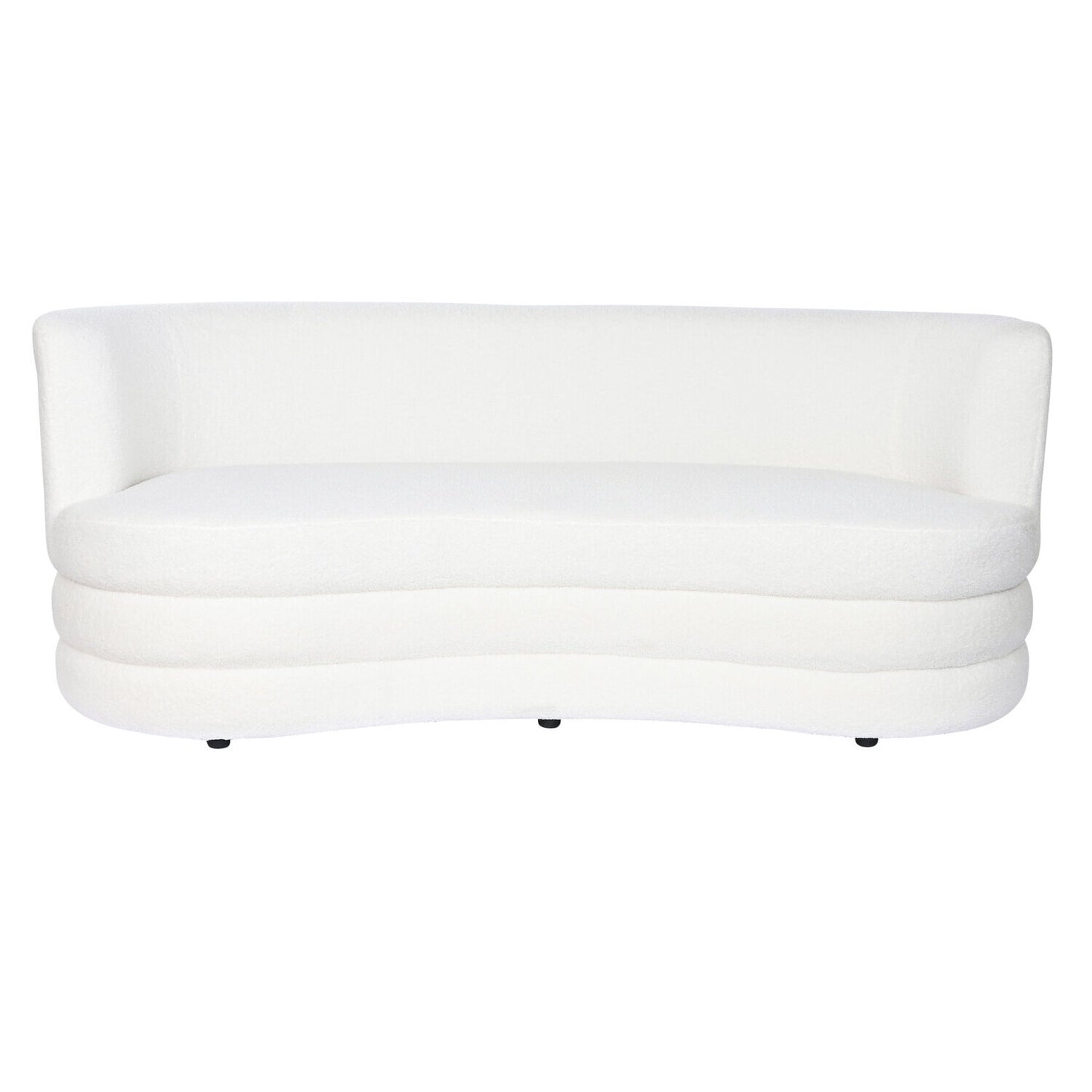 SOFA POLIESTER 193X92X79 BORREGUITO BLANCO