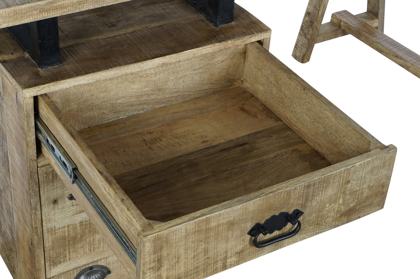 ESCRITORIO MANGO METAL 160X80X75 64:28 NATURAL