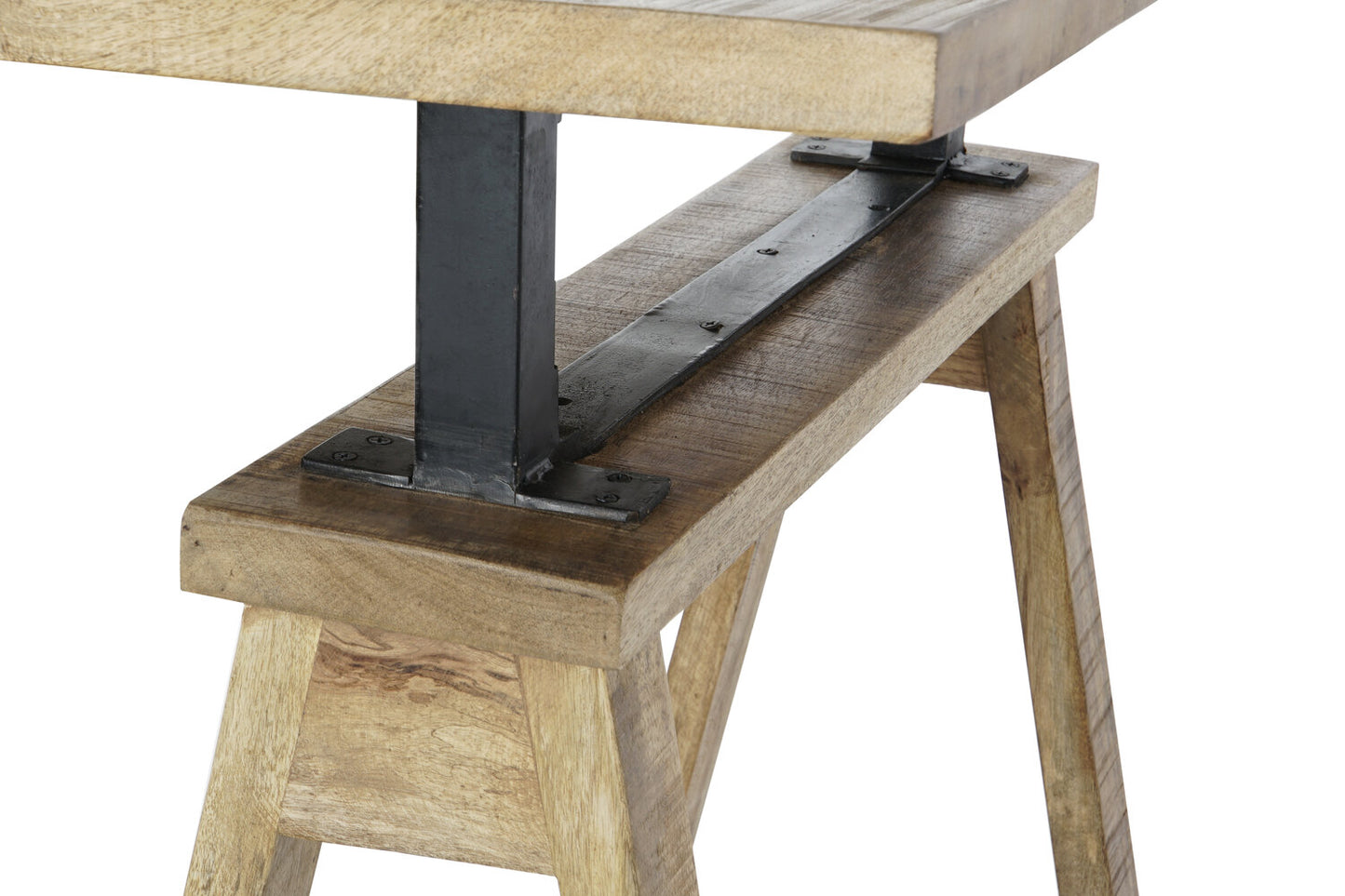 ESCRITORIO MANGO METAL 160X80X75 64:28 NATURAL