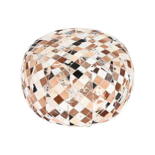 COJIN SUELO PIEL 48X48X35 CAMEL