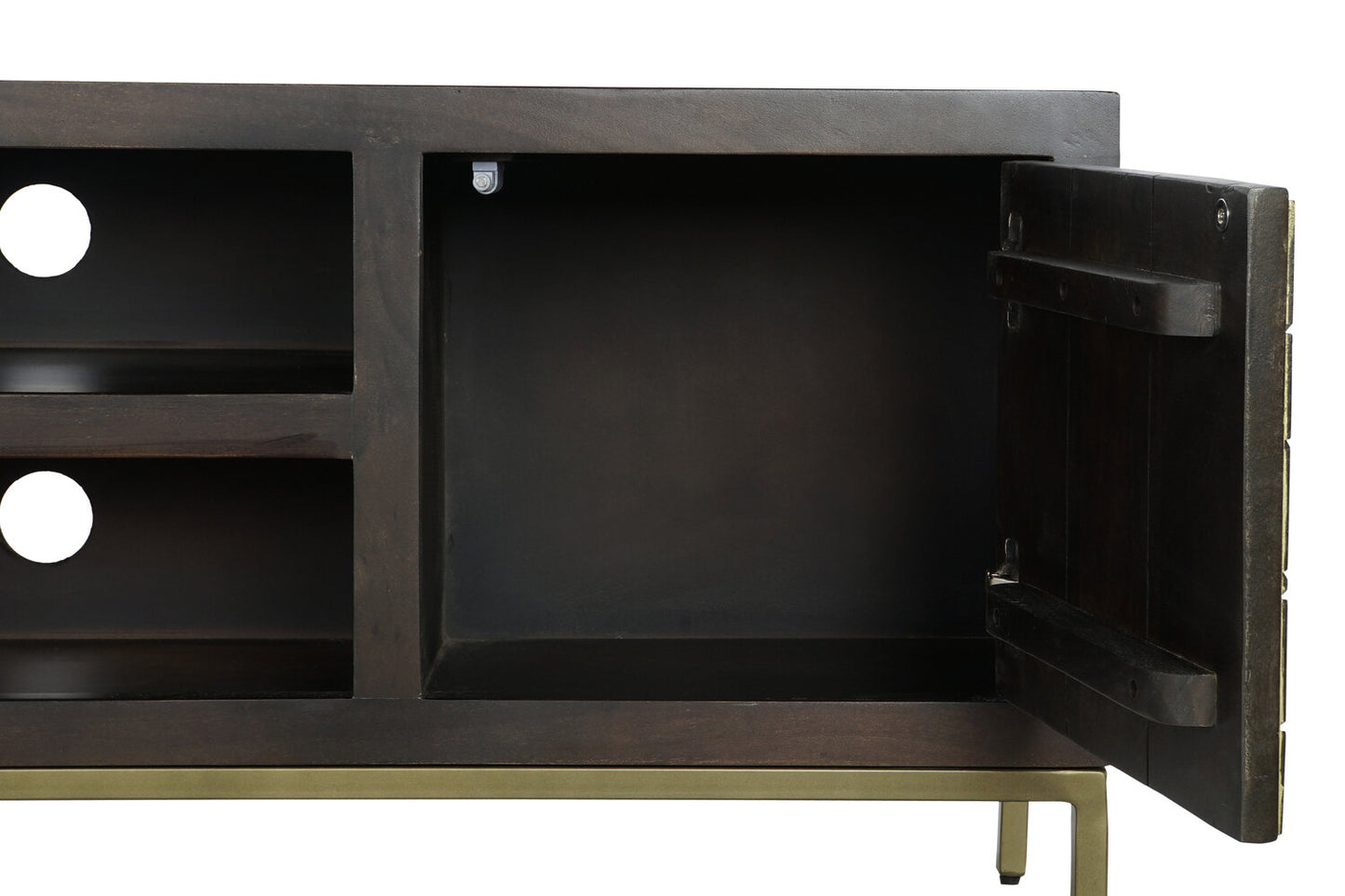 MUEBLE TV ACACIA METAL 140X40X55 MARRON