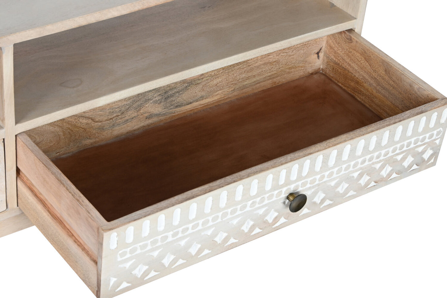 MUEBLE TV MANGO 130X40X45 CENEFA BLANCO