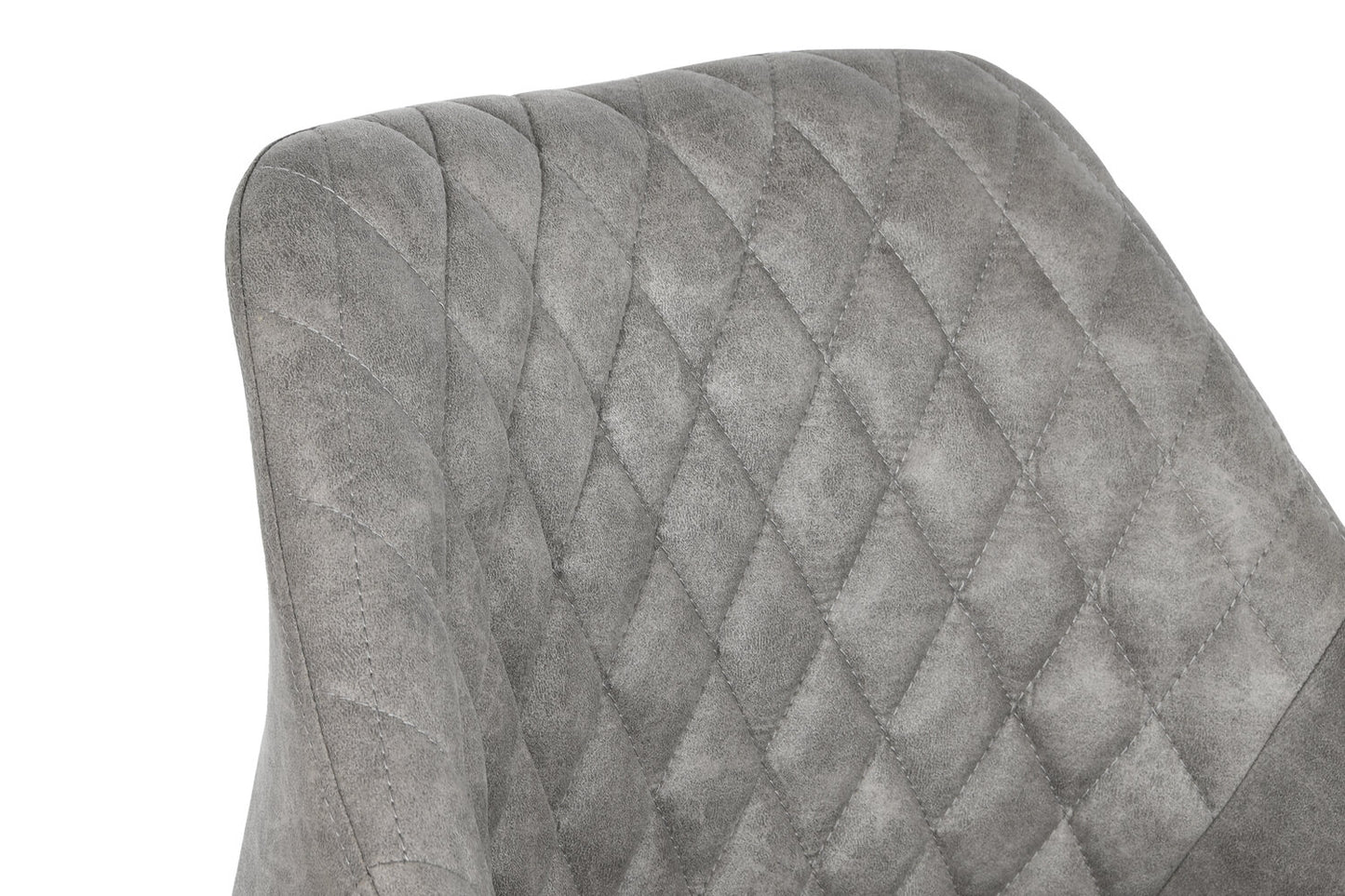 SILLA MICROFIBRA METAL 55X58X83 SIMIL PIEL GRIS