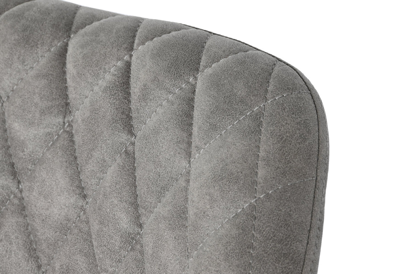 SILLA MICROFIBRA METAL 55X58X83 SIMIL PIEL GRIS