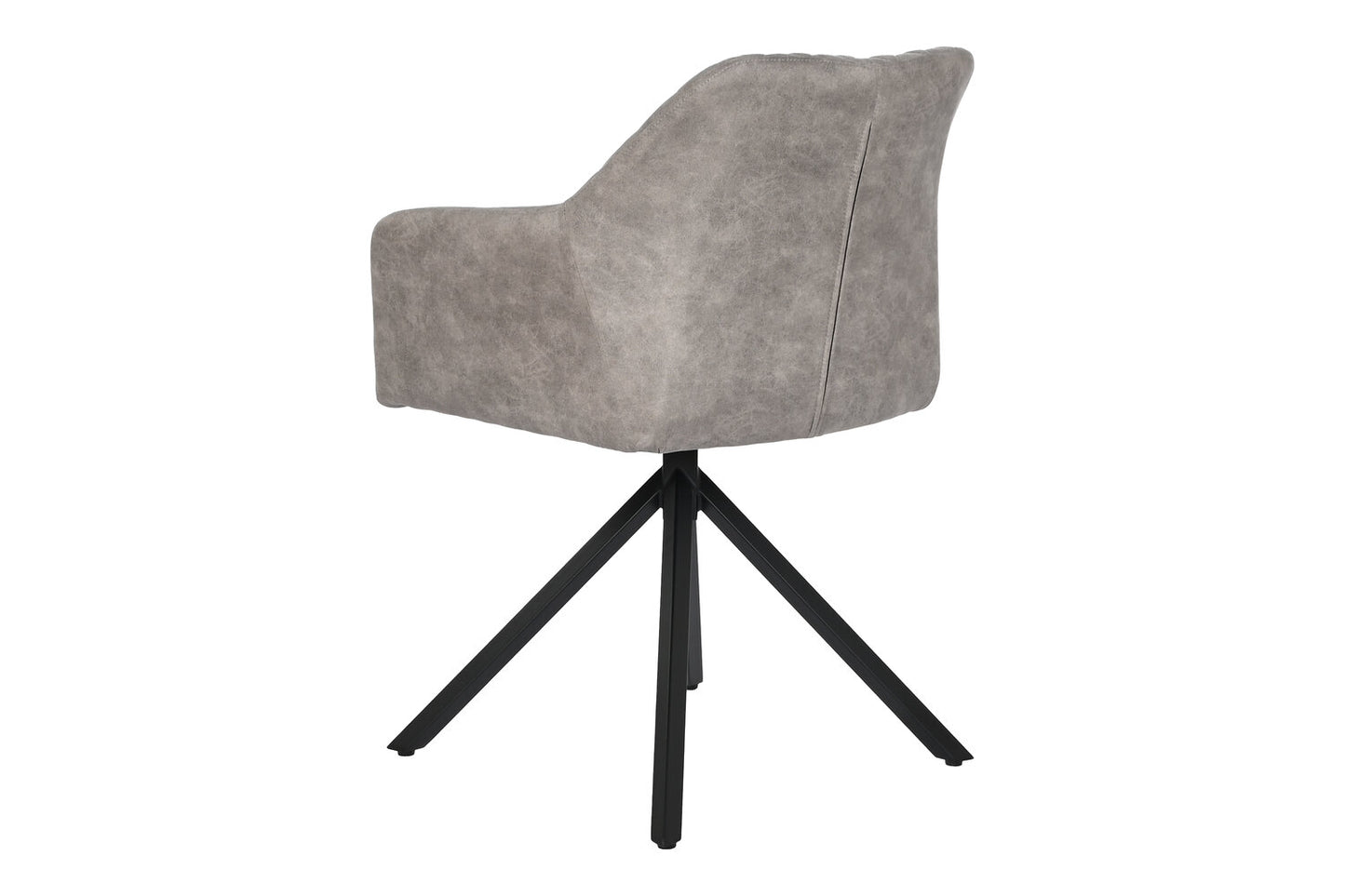 SILLA MICROFIBRA METAL 55X58X83 SIMIL PIEL GRIS