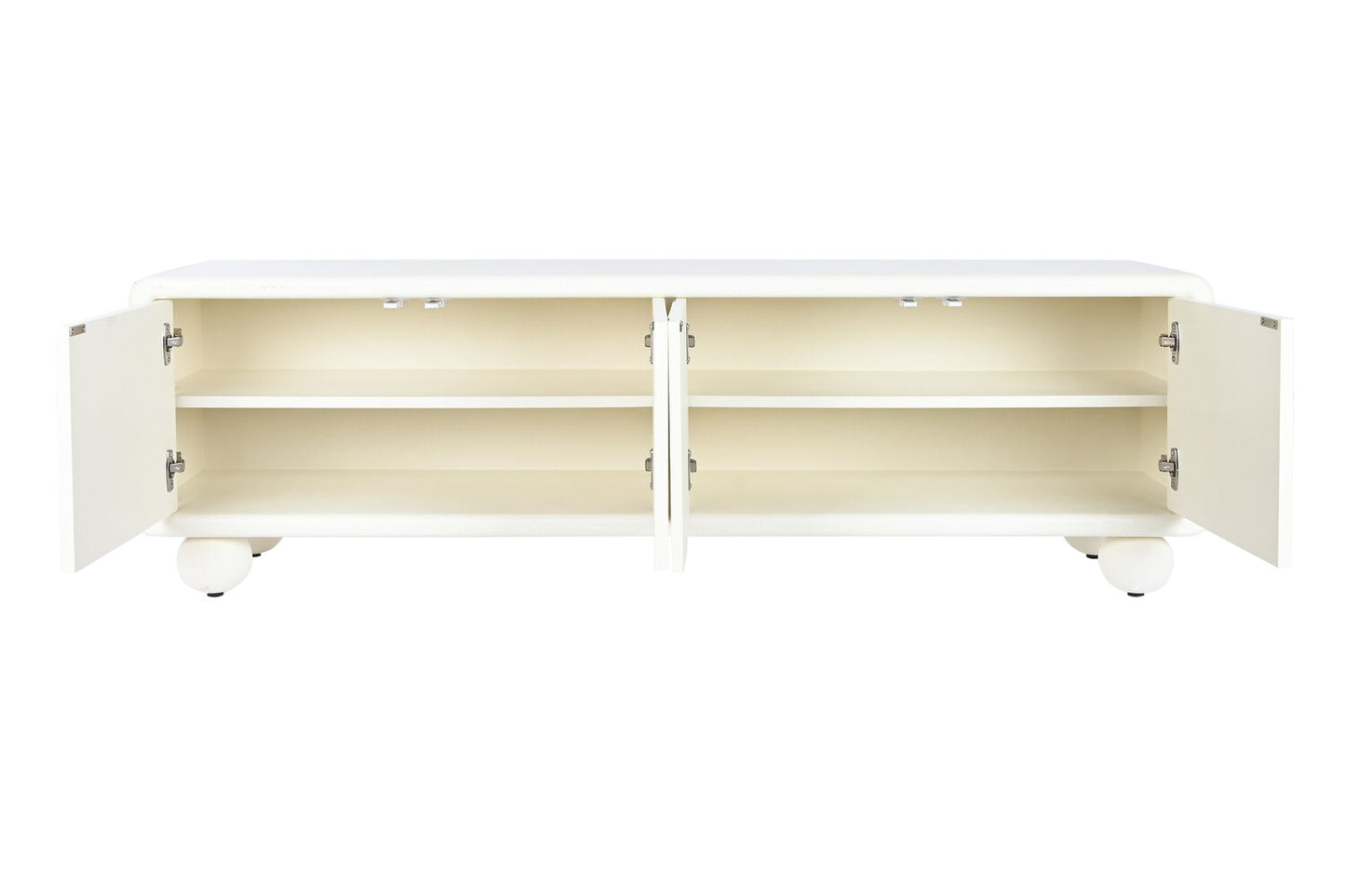 MUEBLE TV MDF 160X37X50 4PUERTAS 3D BLANCO