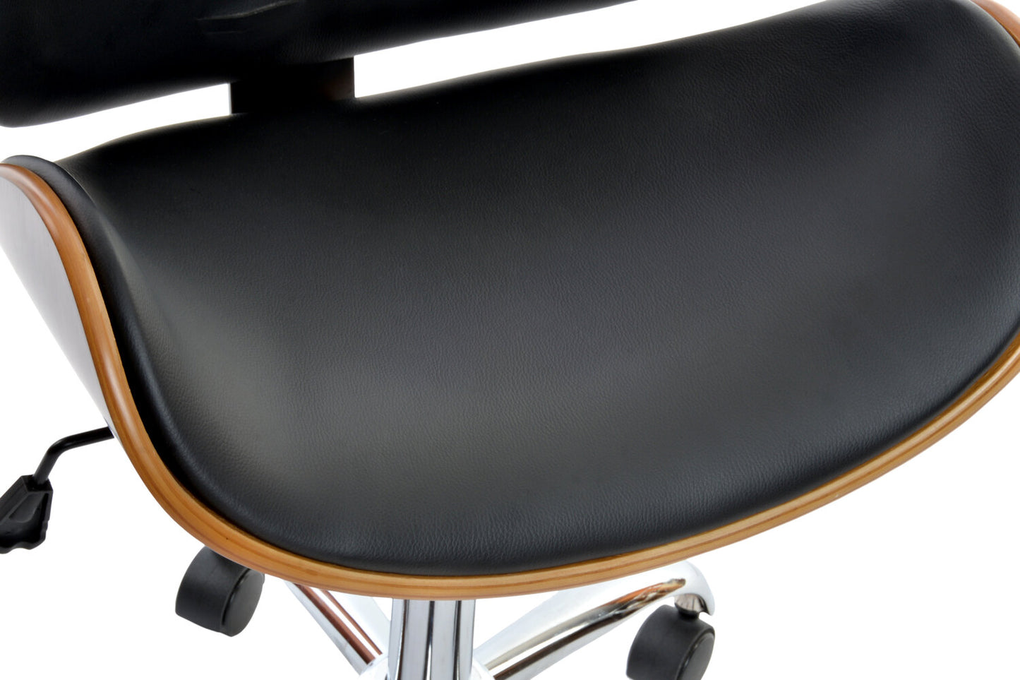 SILLA PU NOGAL 52X58:5X98 AJUSTABLE CROMADO NEGRO