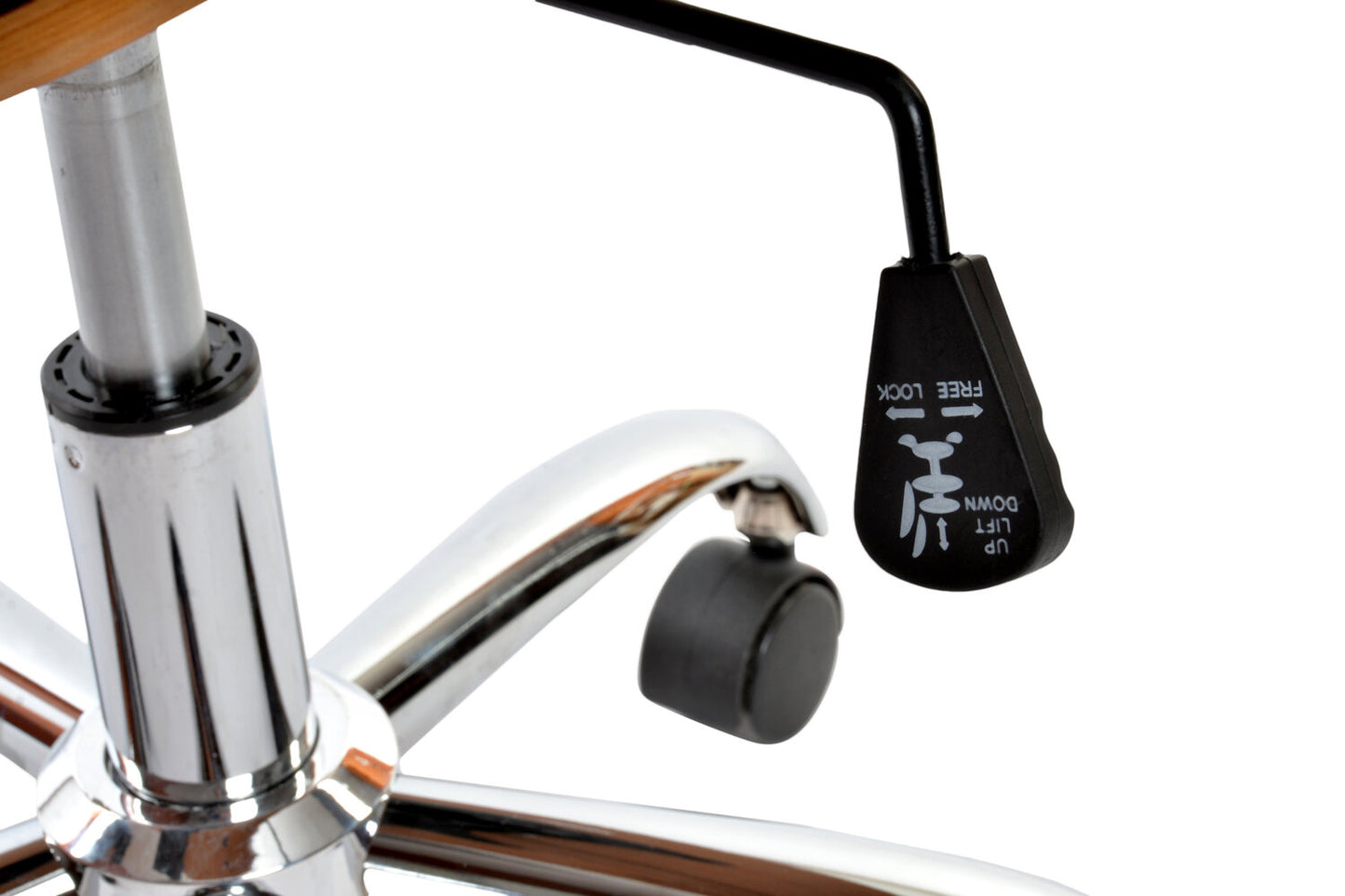 SILLA PU NOGAL 52X58:5X98 AJUSTABLE CROMADO NEGRO