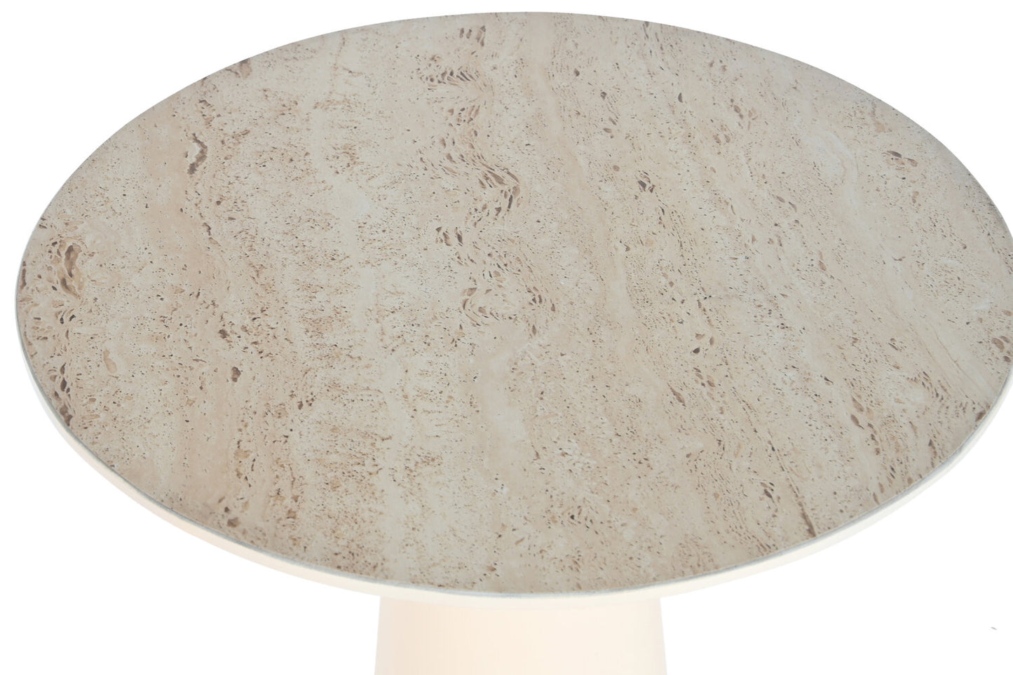 MESITA AUXILIAR METAL CERAMICA 40X40X72 BEIGE