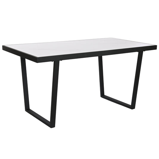 MESA COMEDOR METAL CERAMICA 150X80X75 42:35 NEGRO
