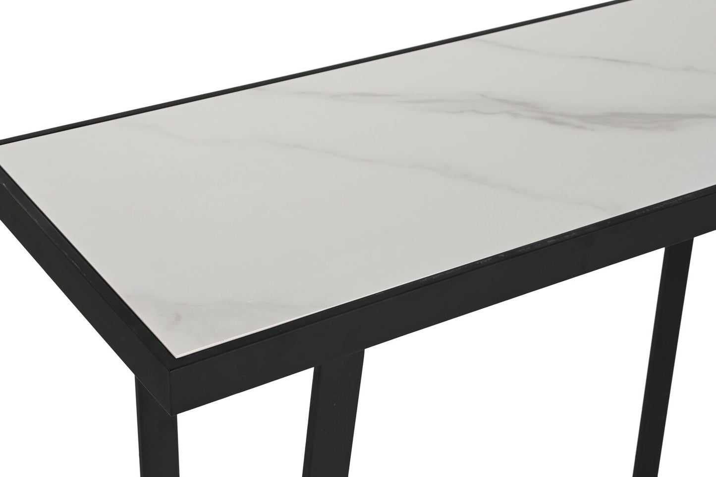 CONSOLA METAL CERAMICA 100X35X75 NEGRO