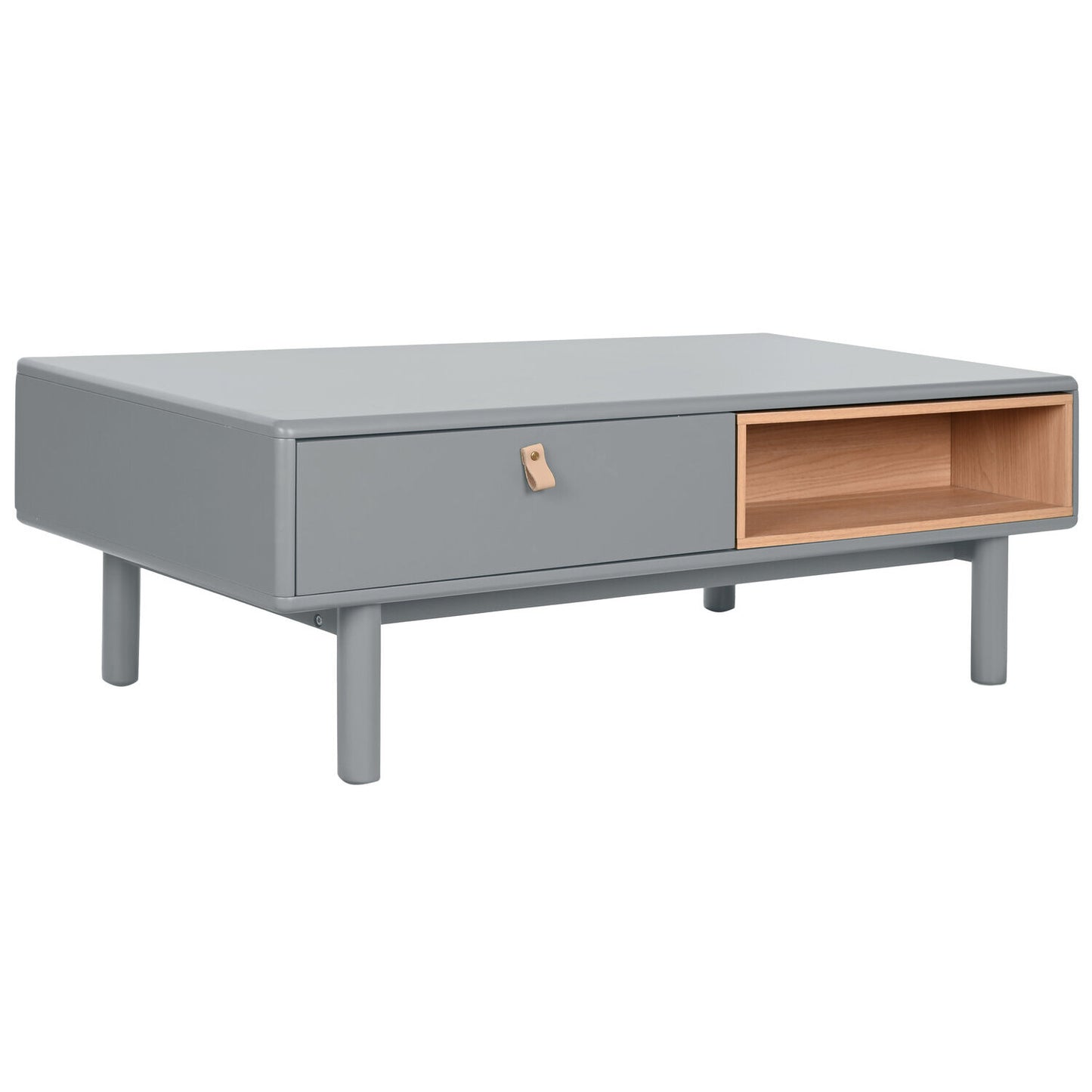 MESA CENTRO MDF PU 120X60X40 GRIS