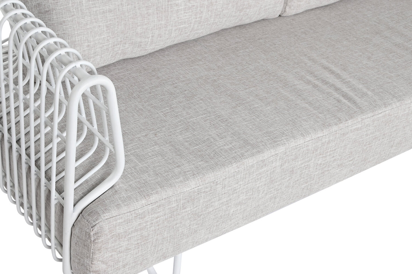 SOFA METAL POLIESTER 180X66X66 BLANCO