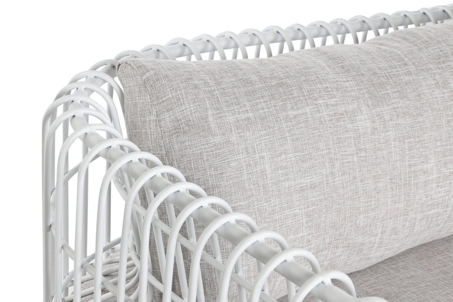 SOFA METAL POLIESTER 180X66X66 BLANCO