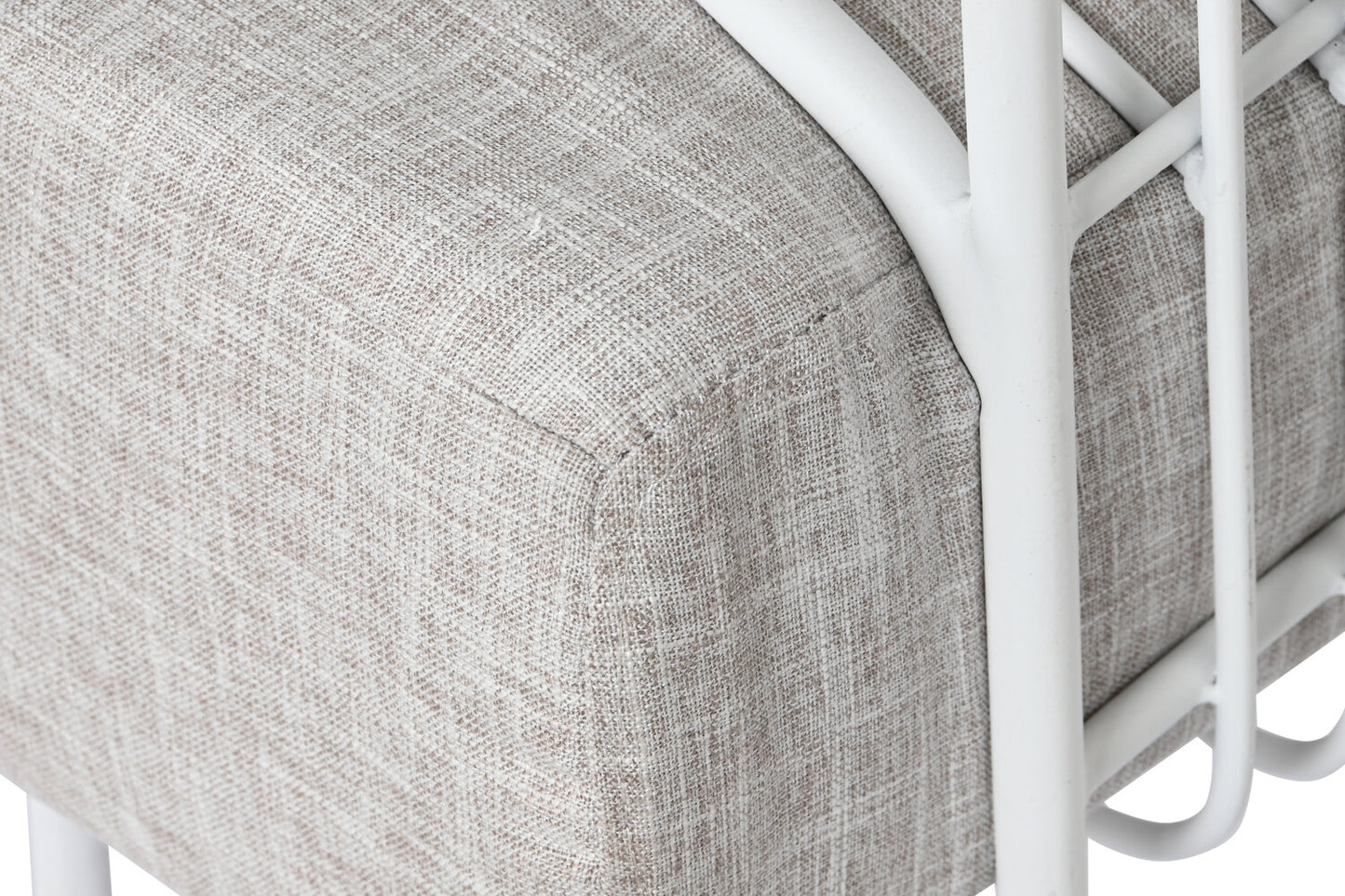 SOFA METAL POLIESTER 180X66X66 BLANCO