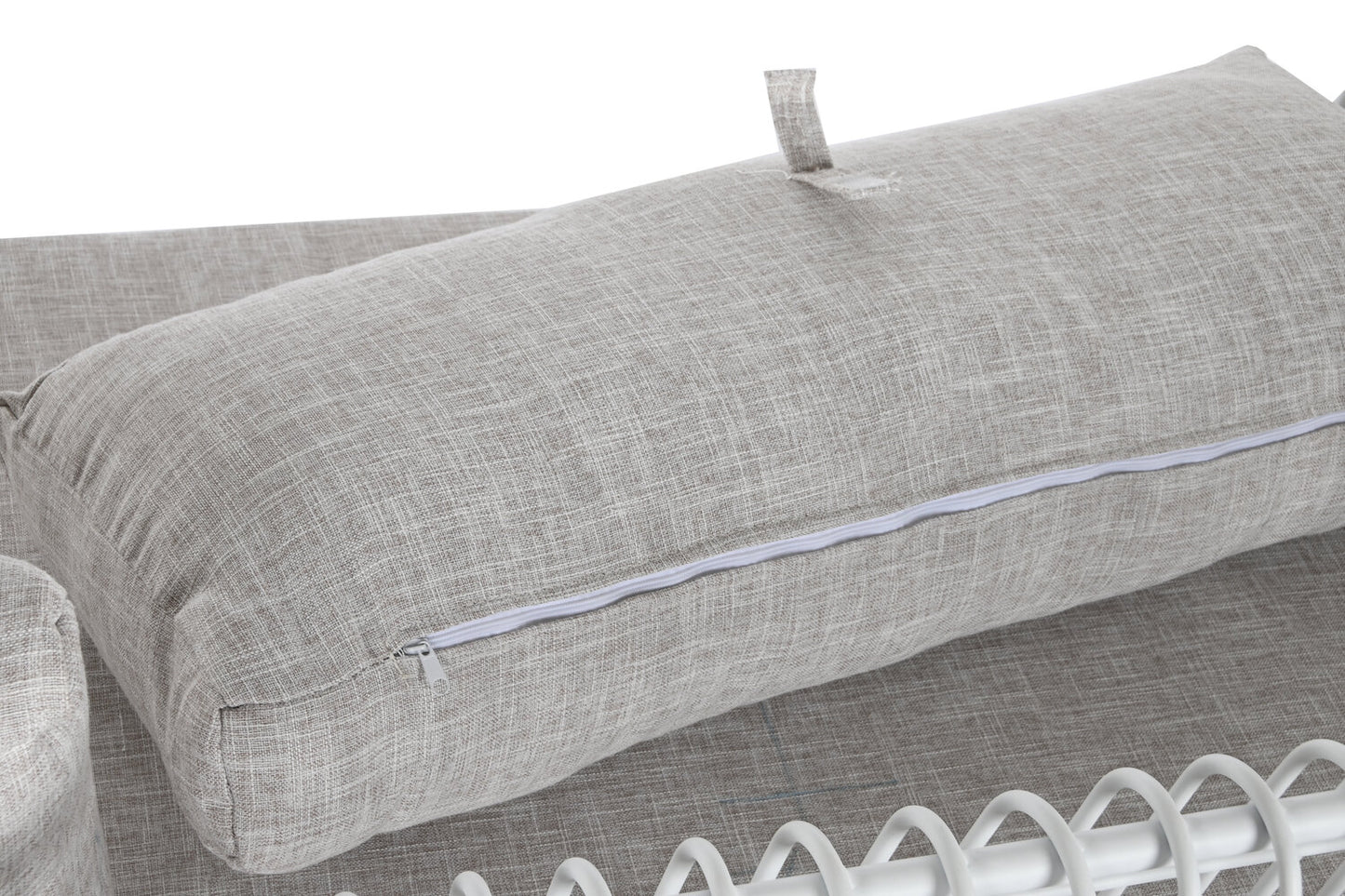 SOFA METAL POLIESTER 180X66X66 BLANCO