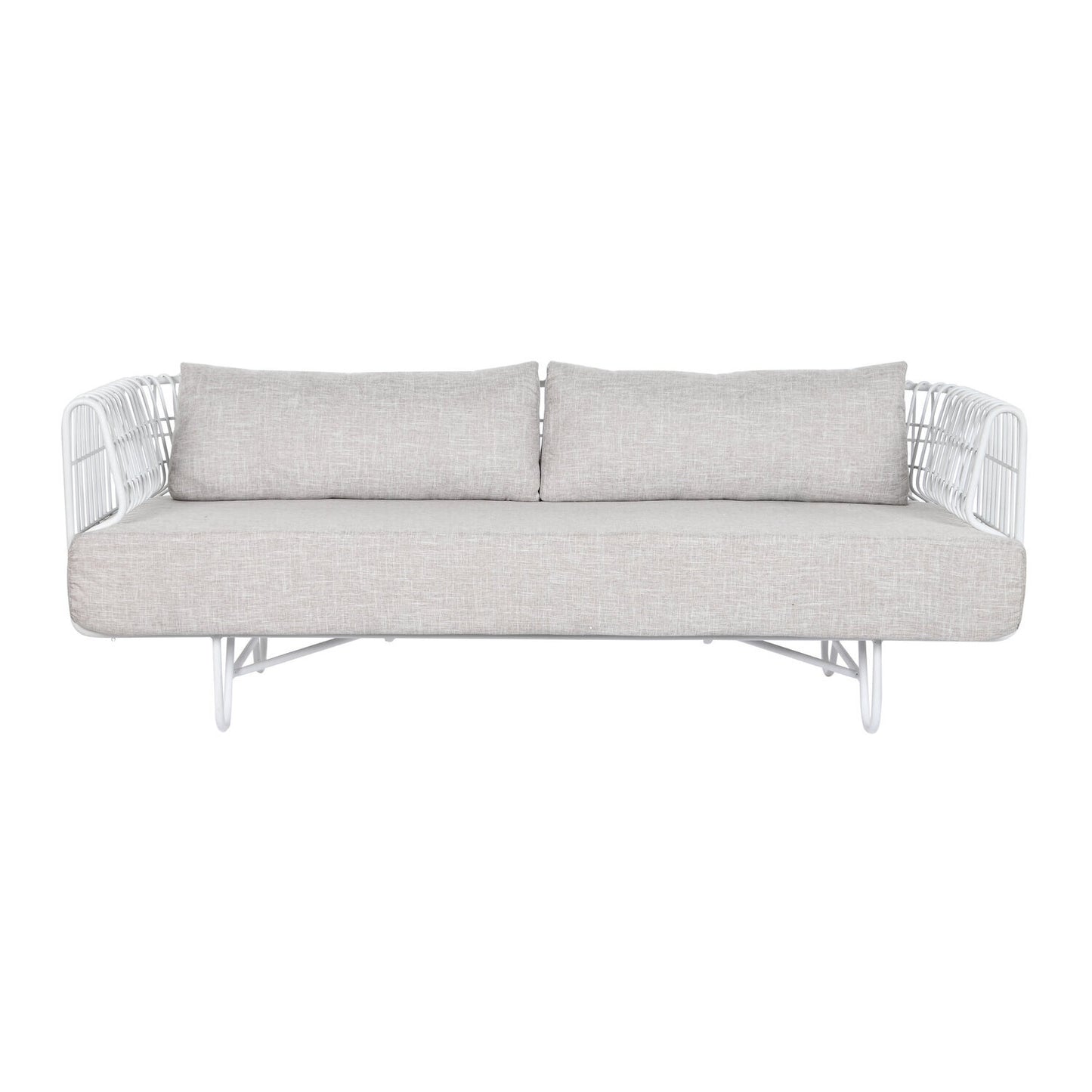 SOFA METAL POLIESTER 180X66X66 BLANCO