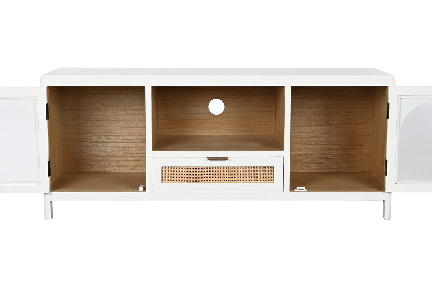 MUEBLE TV PAULOWNIA CRISTAL 120X40X50 BLANCO