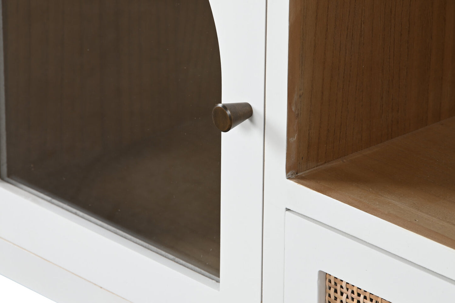 MUEBLE TV PAULOWNIA CRISTAL 120X40X50 BLANCO