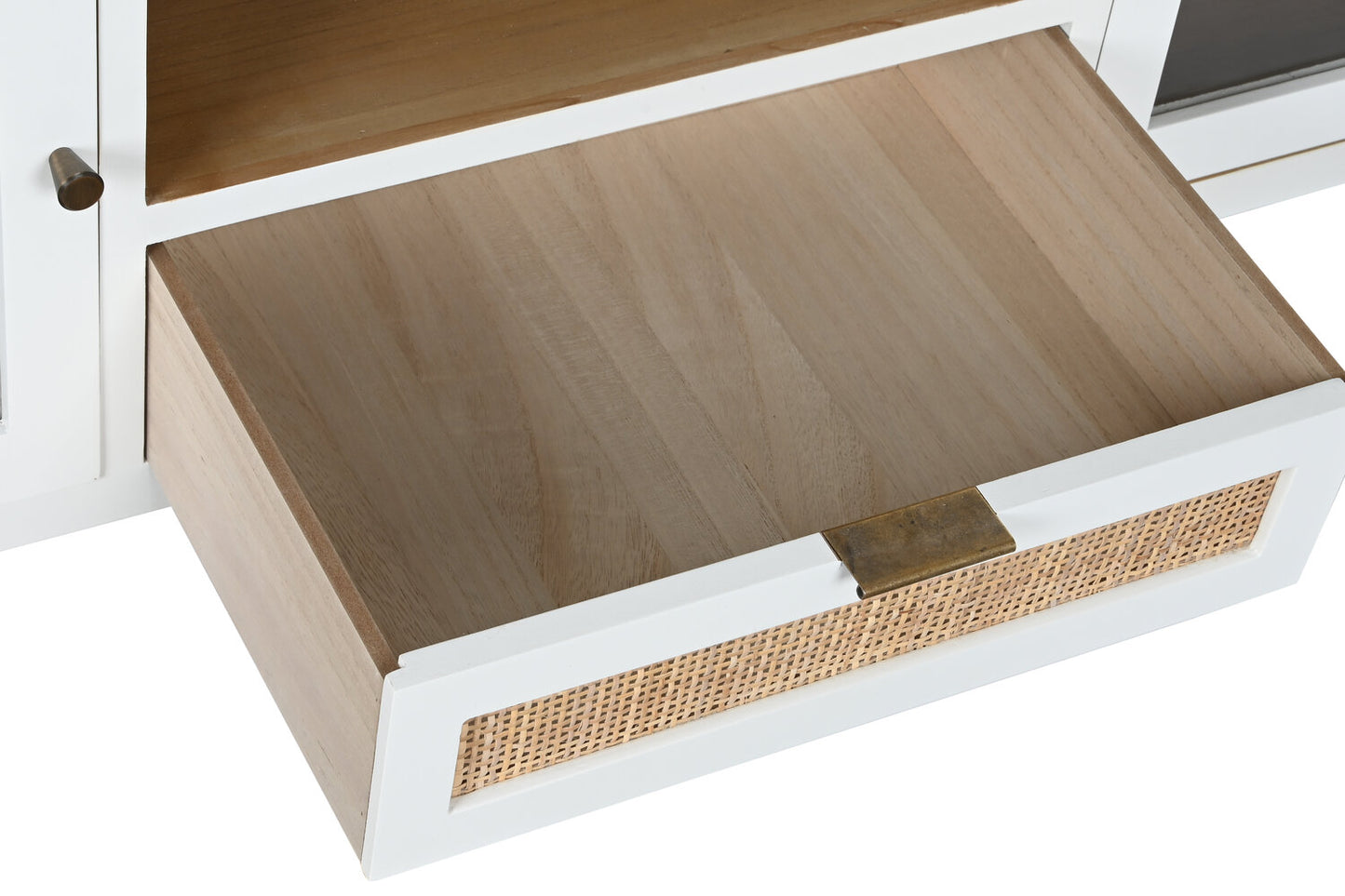 MUEBLE TV PAULOWNIA CRISTAL 120X40X50 BLANCO