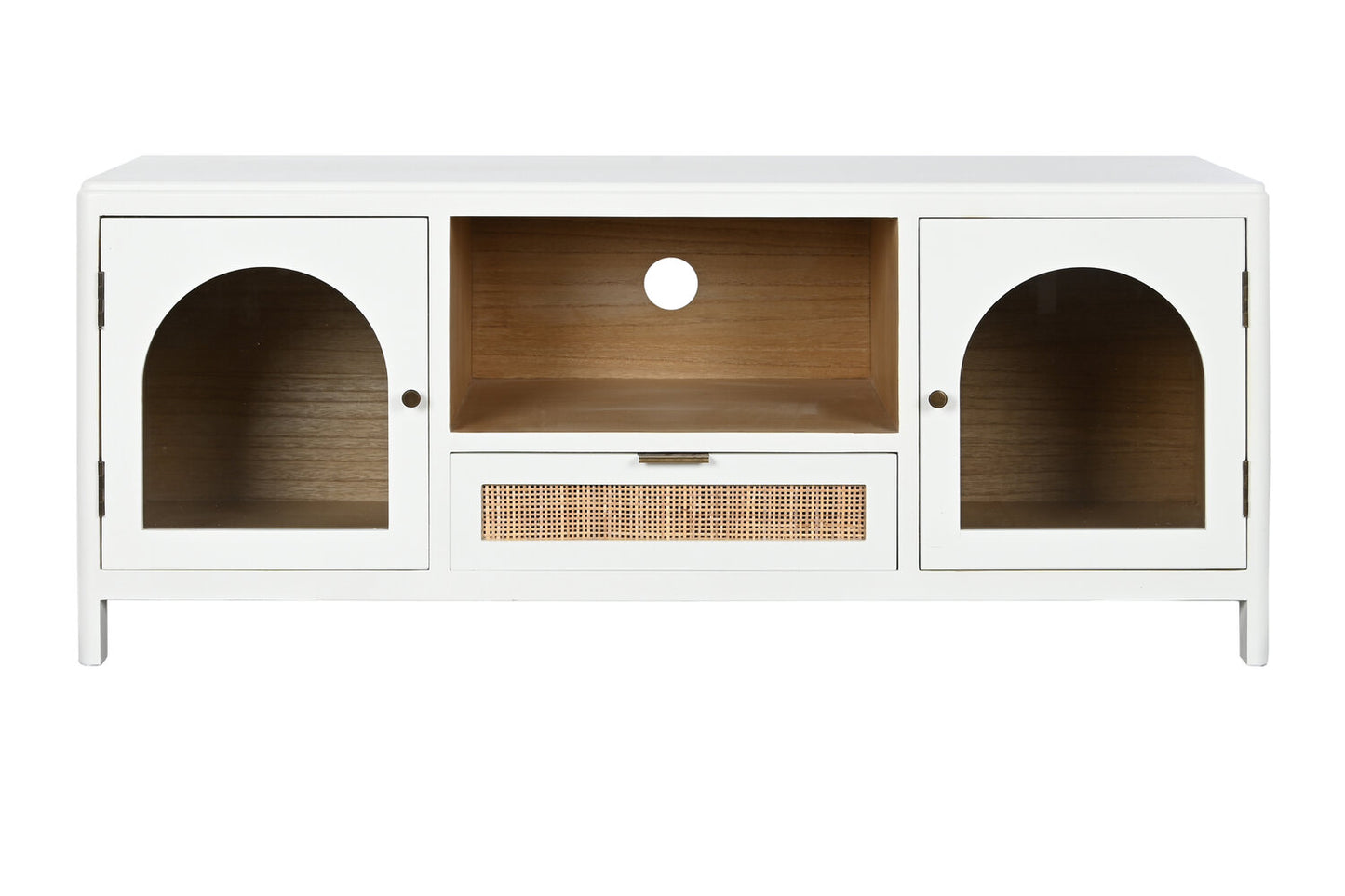 MUEBLE TV PAULOWNIA CRISTAL 120X40X50 BLANCO